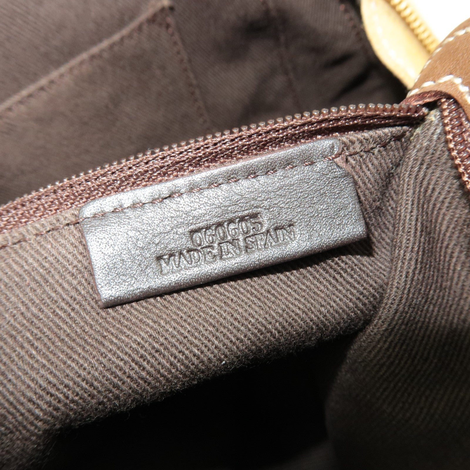 LOEWE 160th Anniversary Pins Bag Suede Leather Brown Beige