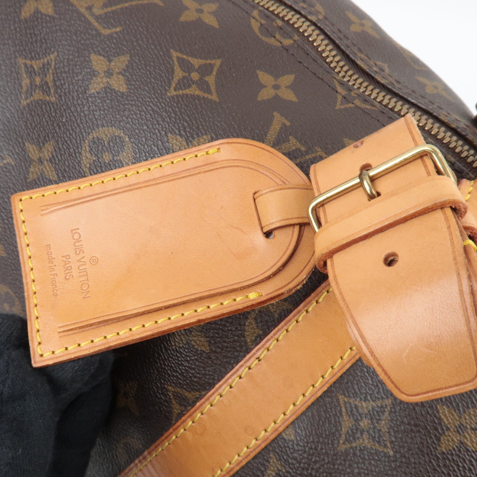 Louis Vuitton Monogram Keepall Bandouliere 50 Travel Bag M41416 VI0935 *Name tag, Poignet