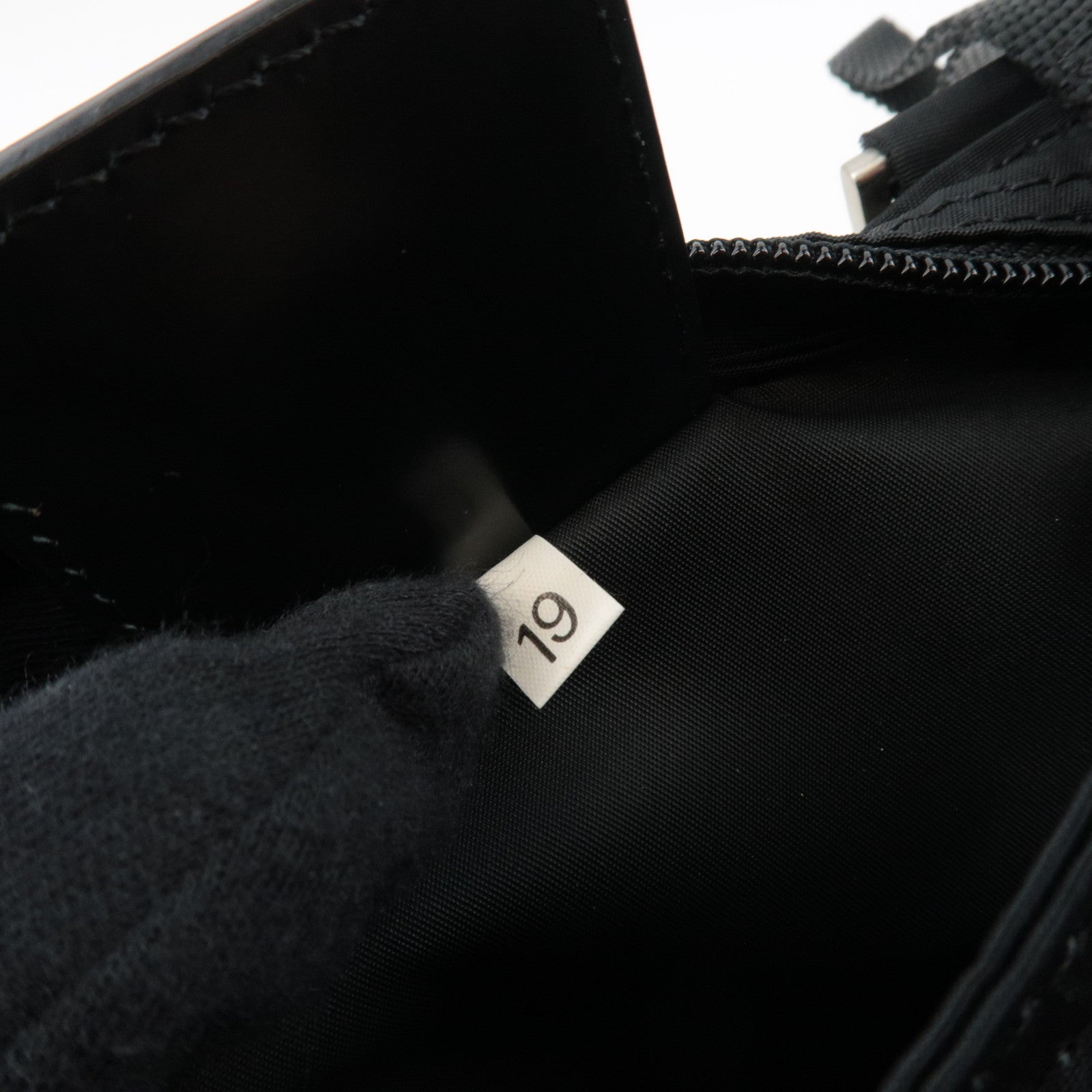 PRADA Logo Shoulder Bag Nylon Black B7372 *G card