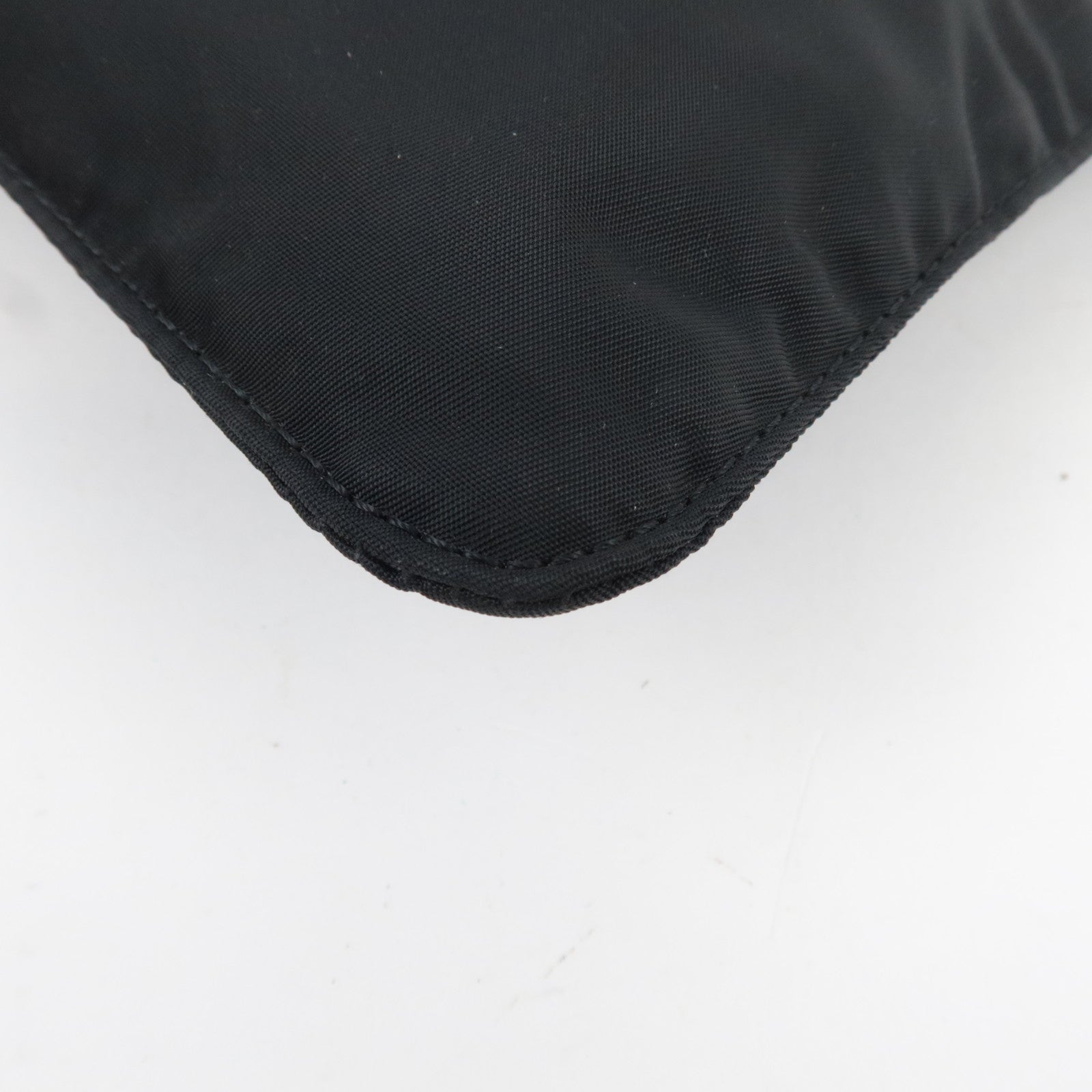 PRADA Logo Shoulder Bag Nylon Black B7372 *G card