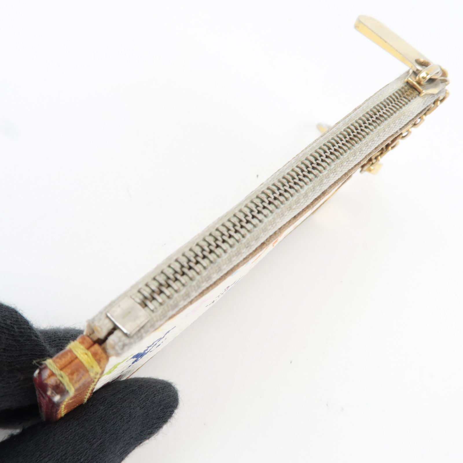 Louis Vuitton Monogram Multicolor Pochette Cles Blanc M92655 CA0025