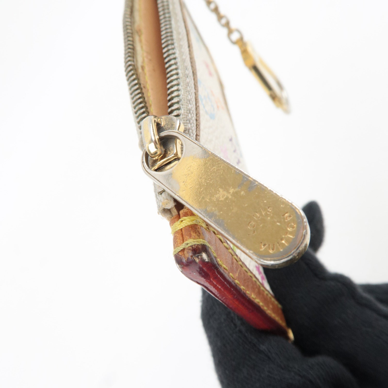 Louis Vuitton Monogram Multicolor Pochette Cles Blanc M92655 CA0025