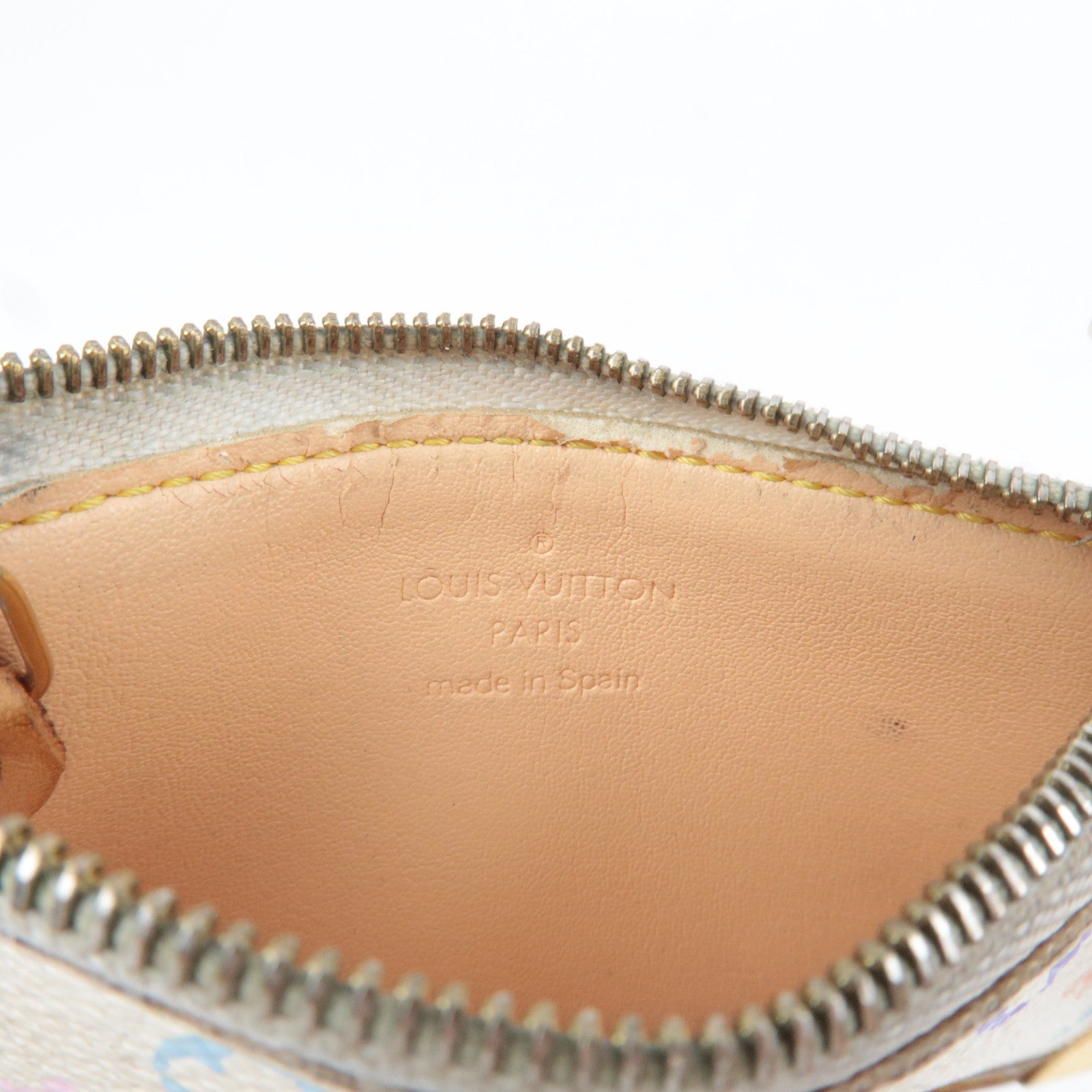 Louis Vuitton Monogram Multicolor Pochette Cles Blanc M92655 CA0025