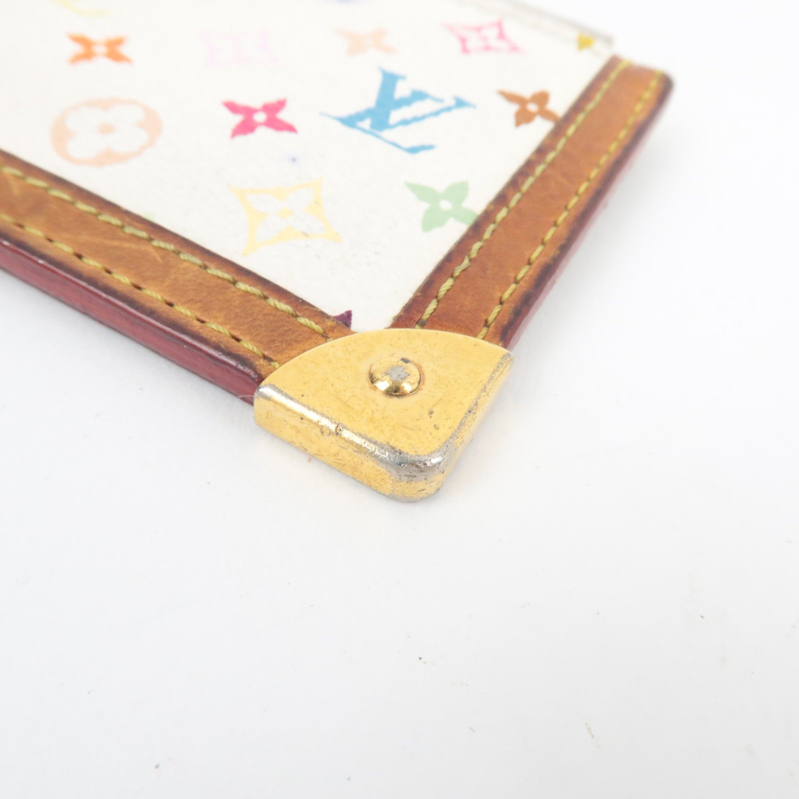 Louis Vuitton Monogram Multicolor Pochette Cles Blanc M92655 CA0025