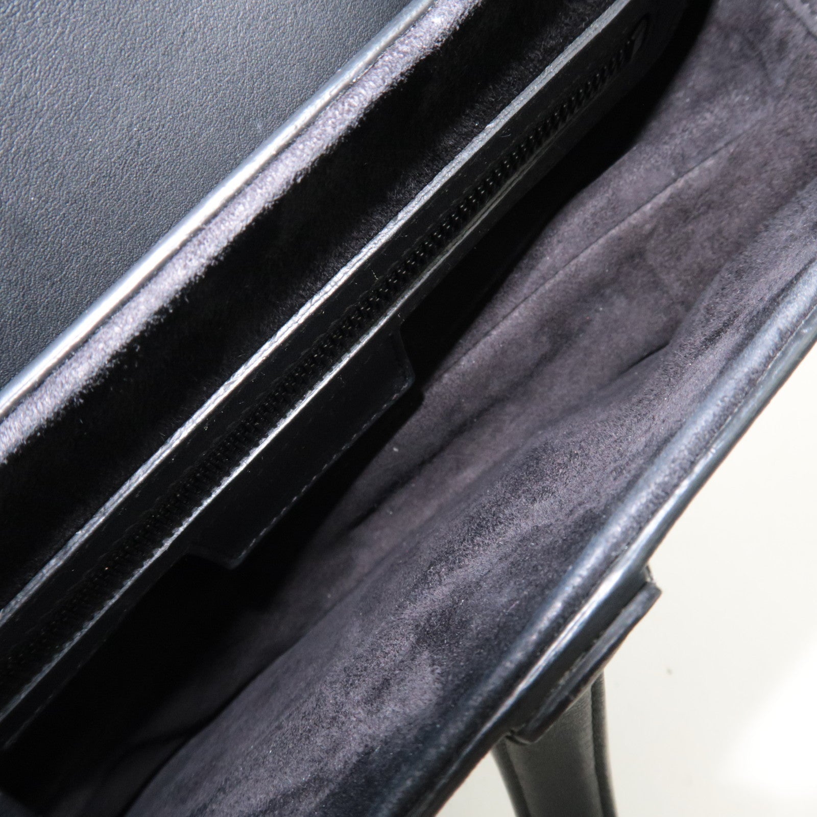 Christian Dior Saddle Bag One-Shoulder Bag Calf Leather All Black *G card