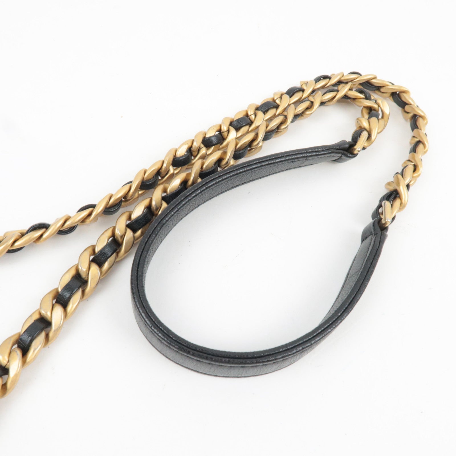 CHANEL Matelasse 2Way Chain Shoulder Bag Lambskin Black Gold HDW 30993840 *G card