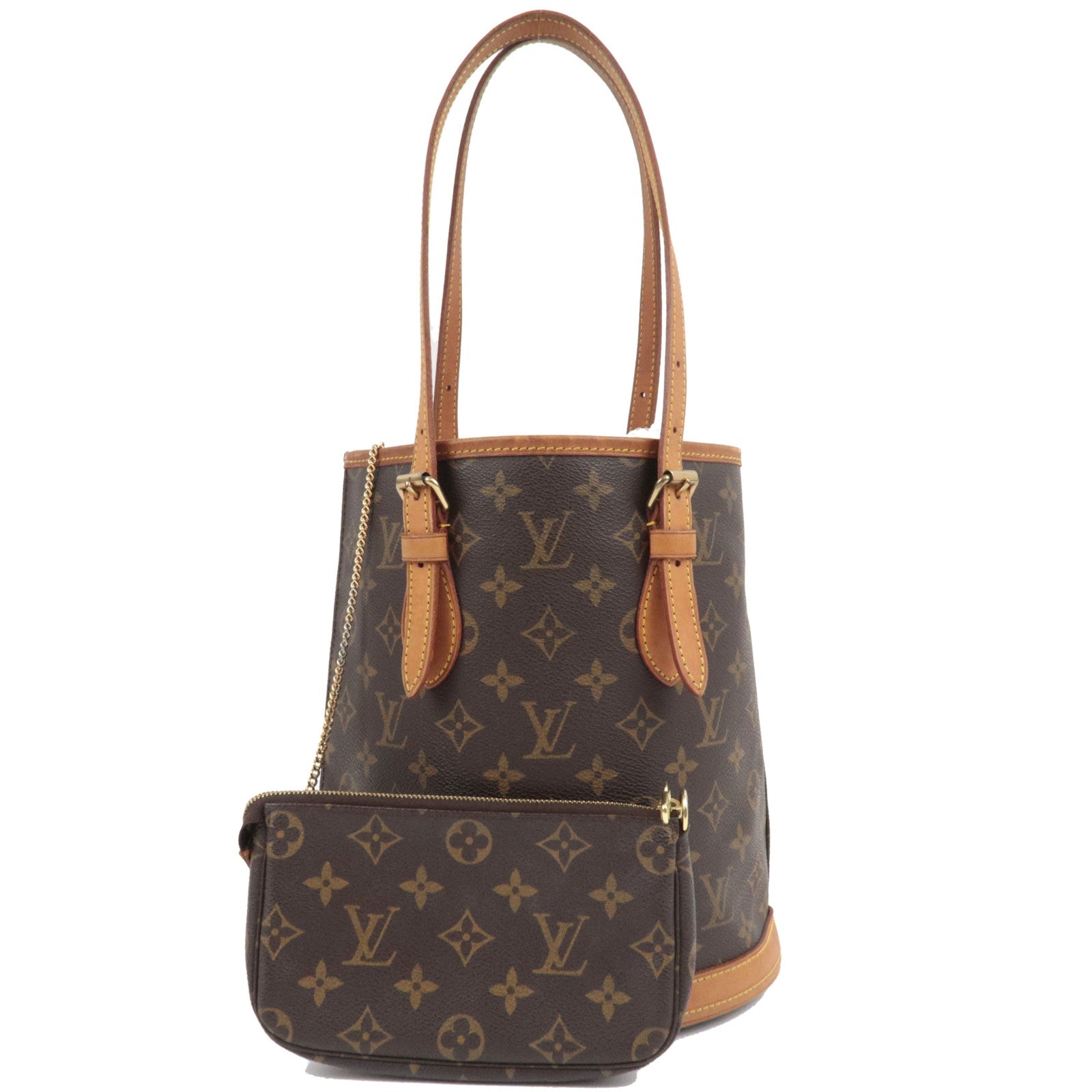 Louis Vuitton Monogram Bucket PM Shoulder Bag M42238 FL1003 *Pouch81471