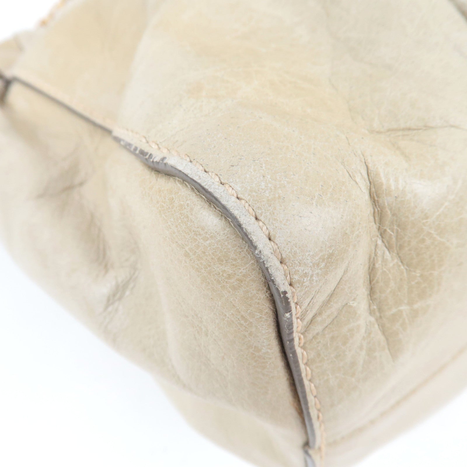 MIU MIU 2Way Handbag Leather Beige *Dust bag