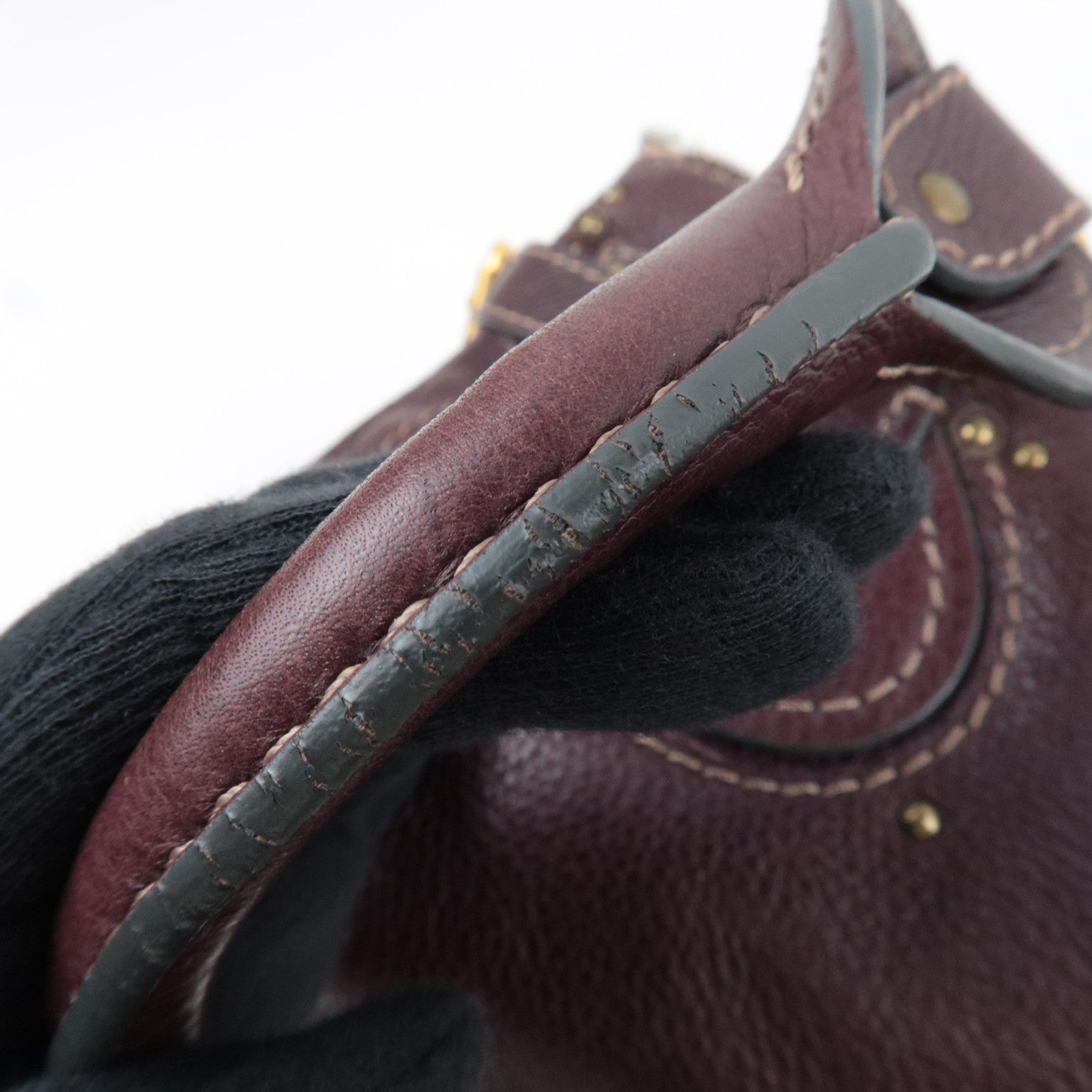 Chloe Paddington Handbag Leather Maroon *Key Lock, G card