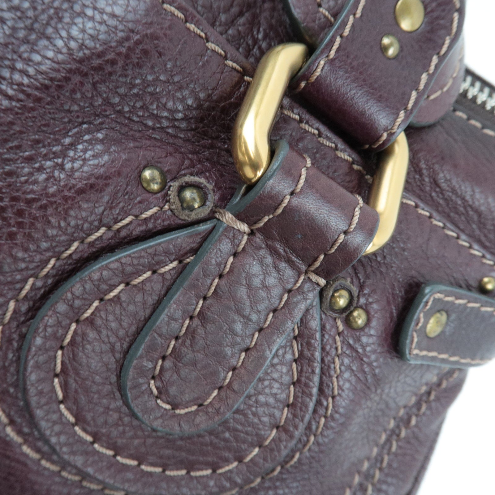 Chloe Paddington Handbag Leather Maroon *Key Lock, G card