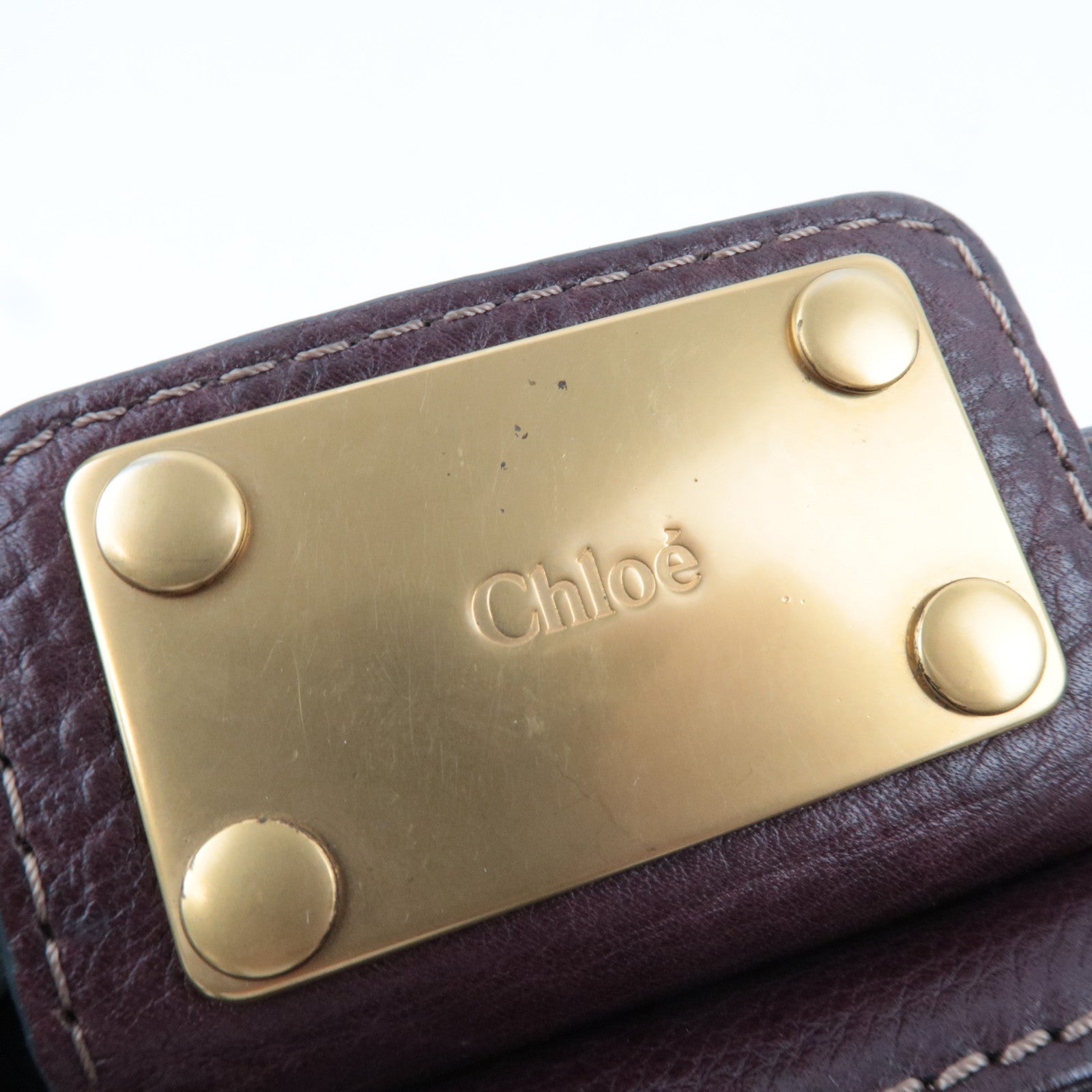 Chloe Paddington Handbag Leather Maroon *Key Lock, G card