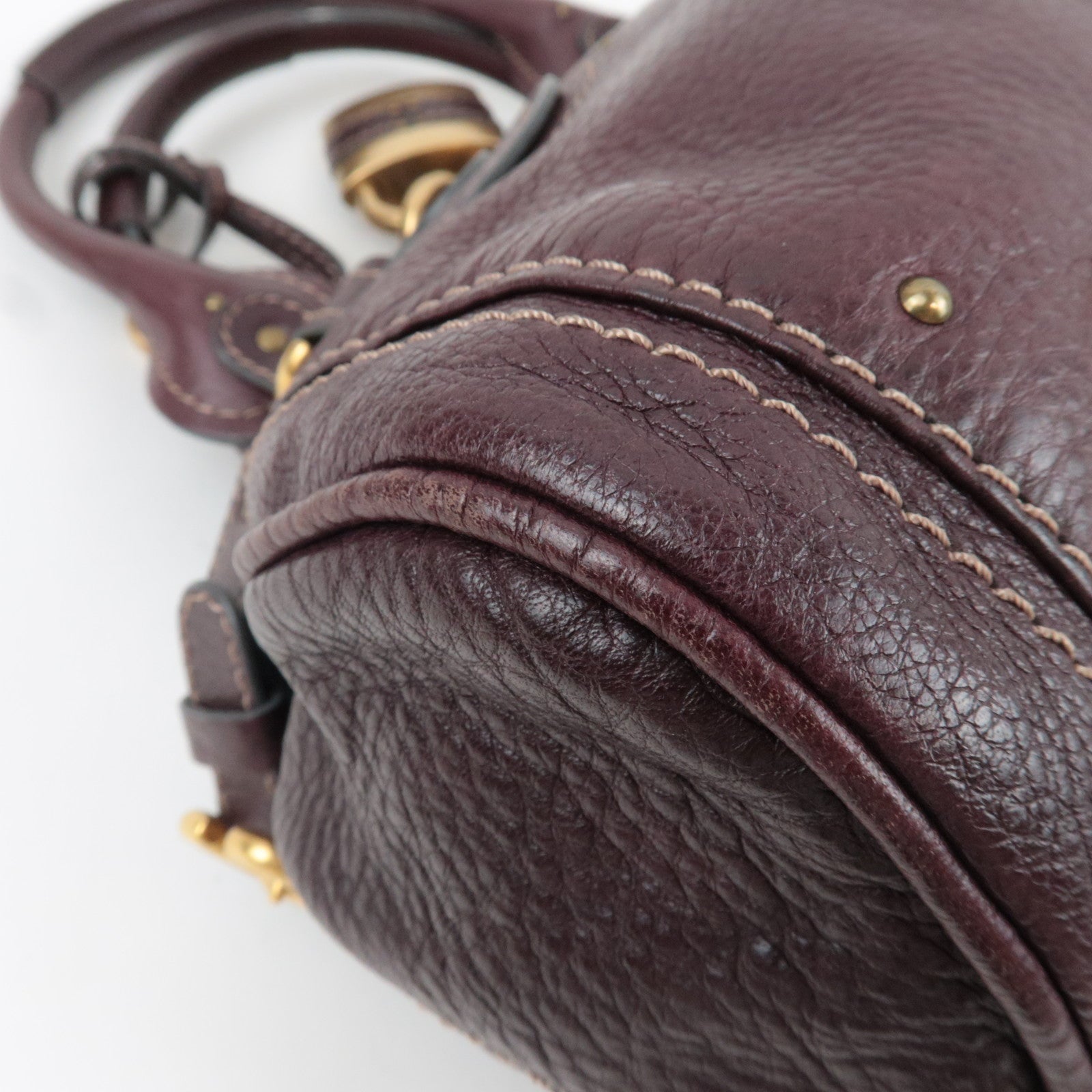 Chloe Paddington Handbag Leather Maroon *Key Lock, G card