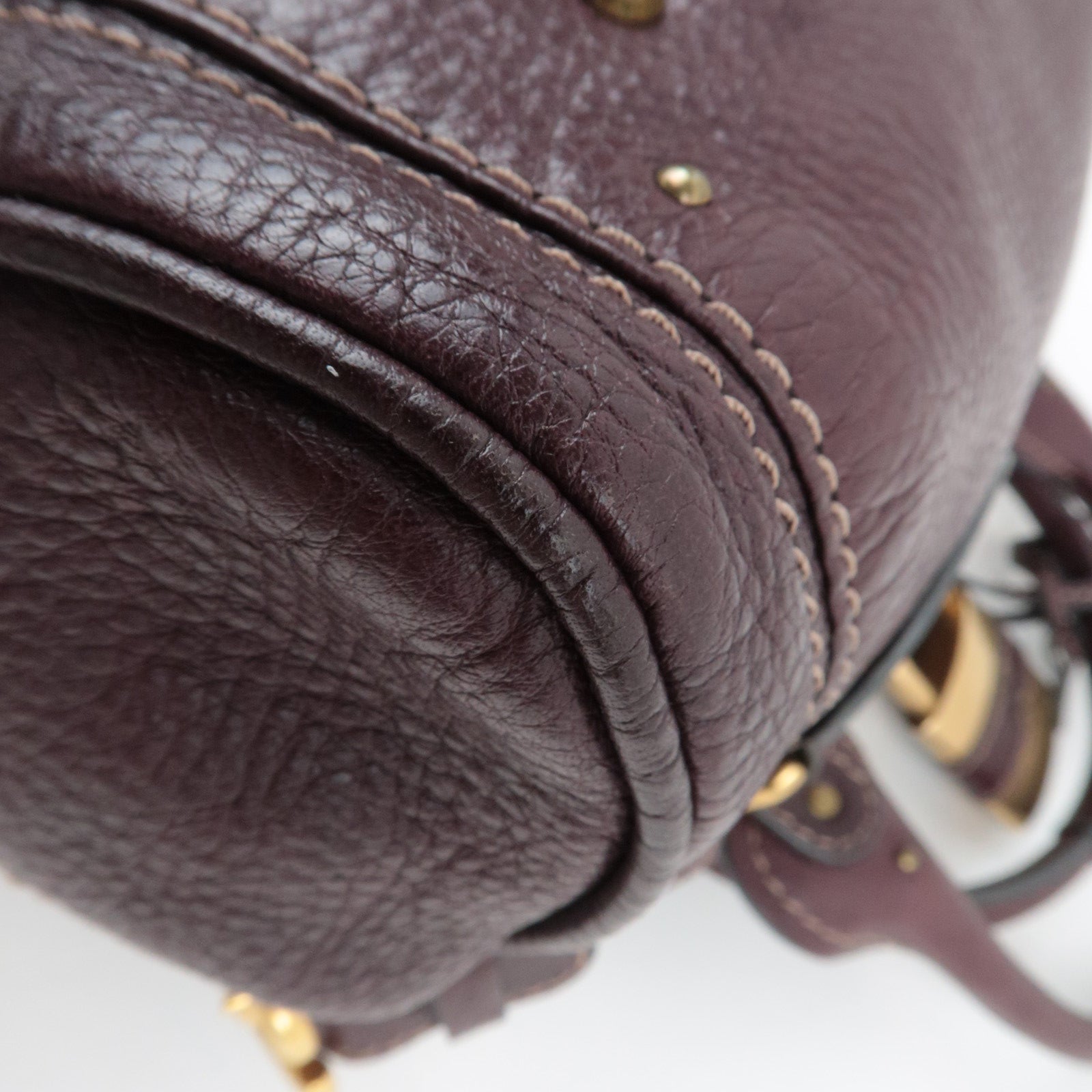 Chloe Paddington Handbag Leather Maroon *Key Lock, G card