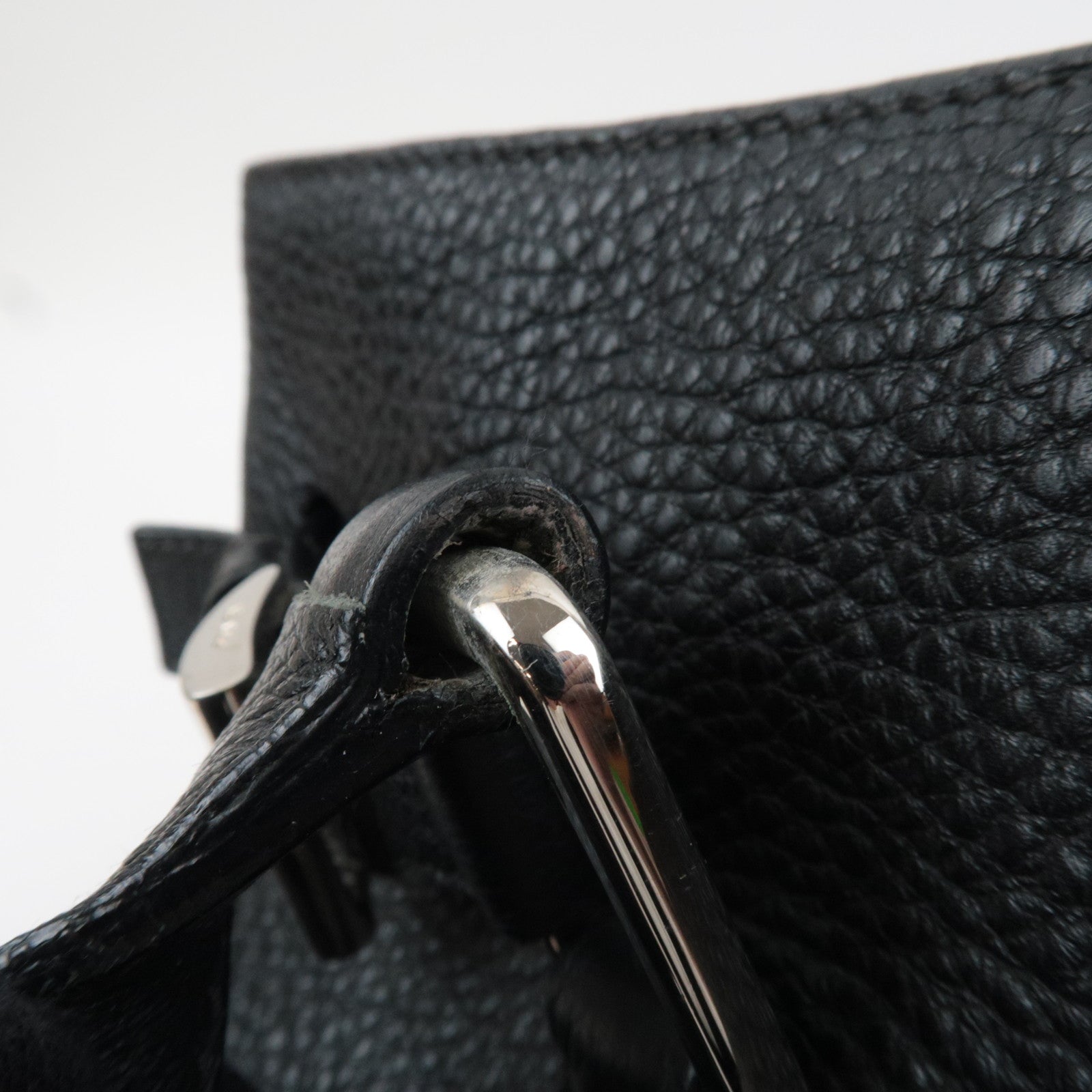 PRADA Logo Tote Bag Leather Black *Dust bag