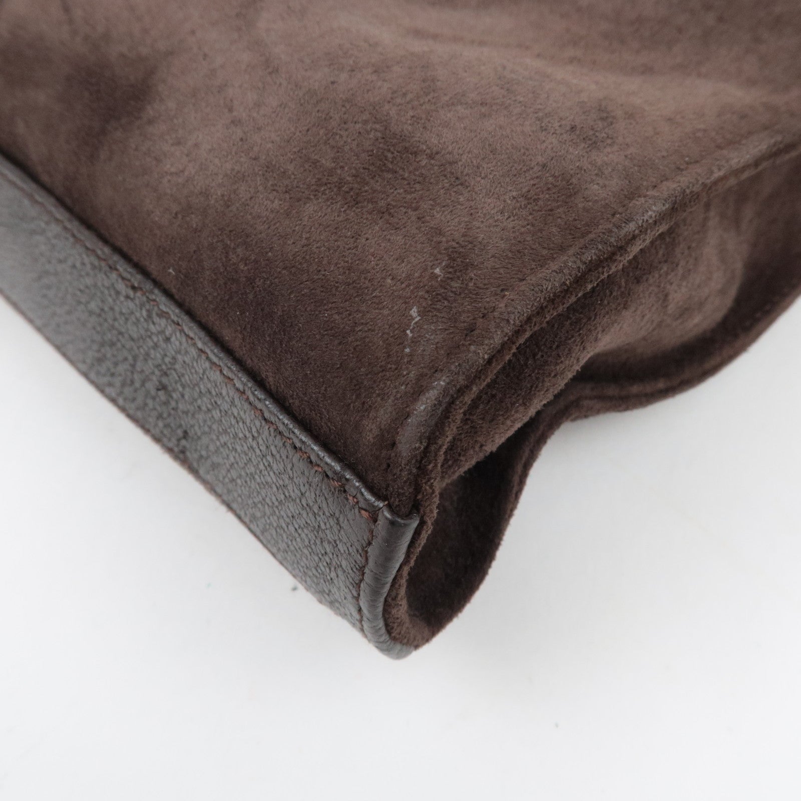 GUCCI Bamboo 2Way Handbag Suede Brown 001.2855.1875.0 *Dust bag, Strap