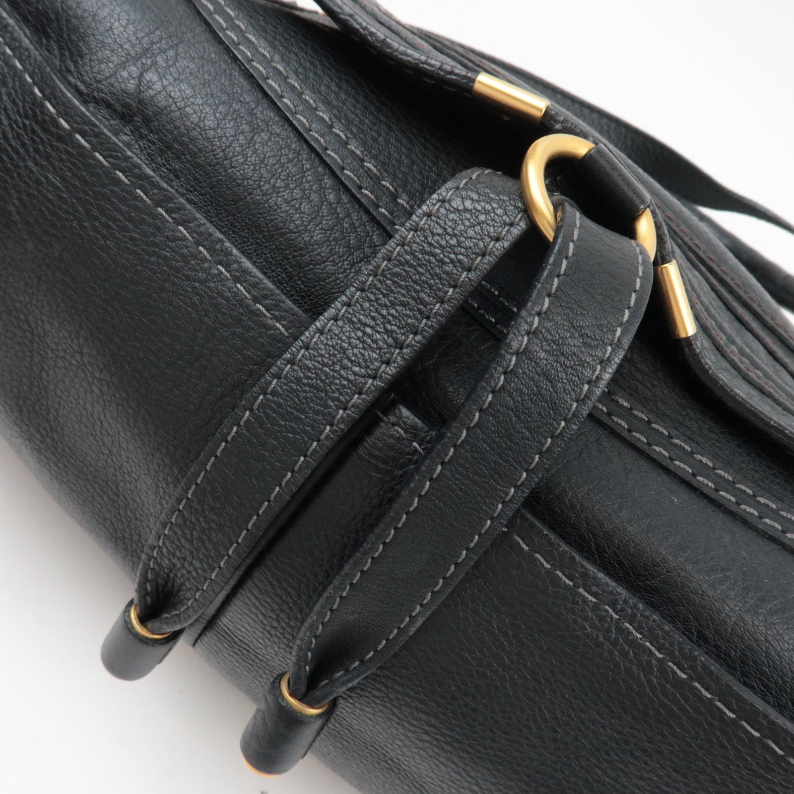 Chloe Marcie 2Way Shoulder Bag Leather Black *Strap