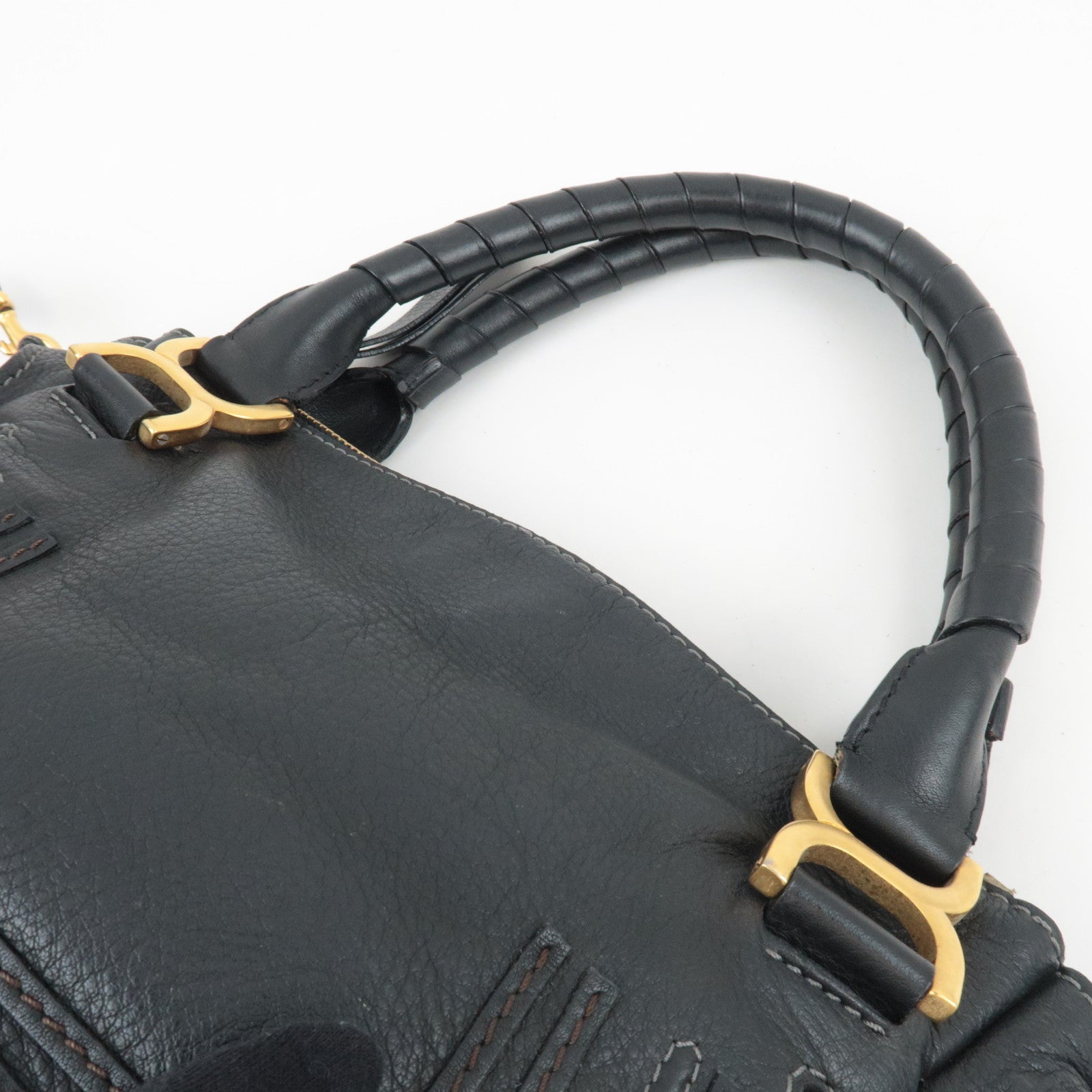 Chloe Marcie 2Way Shoulder Bag Leather Black *Strap