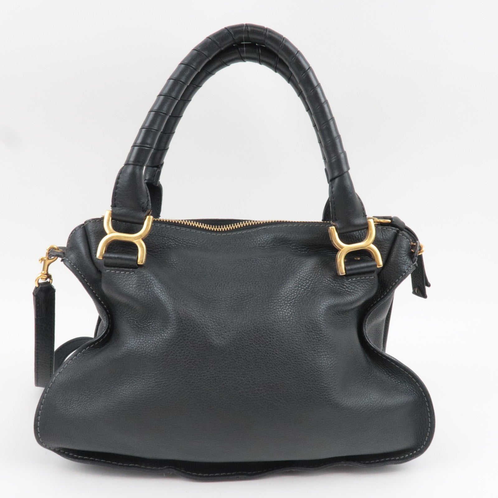 Chloe Marcie 2Way Shoulder Bag Leather Black *Strap