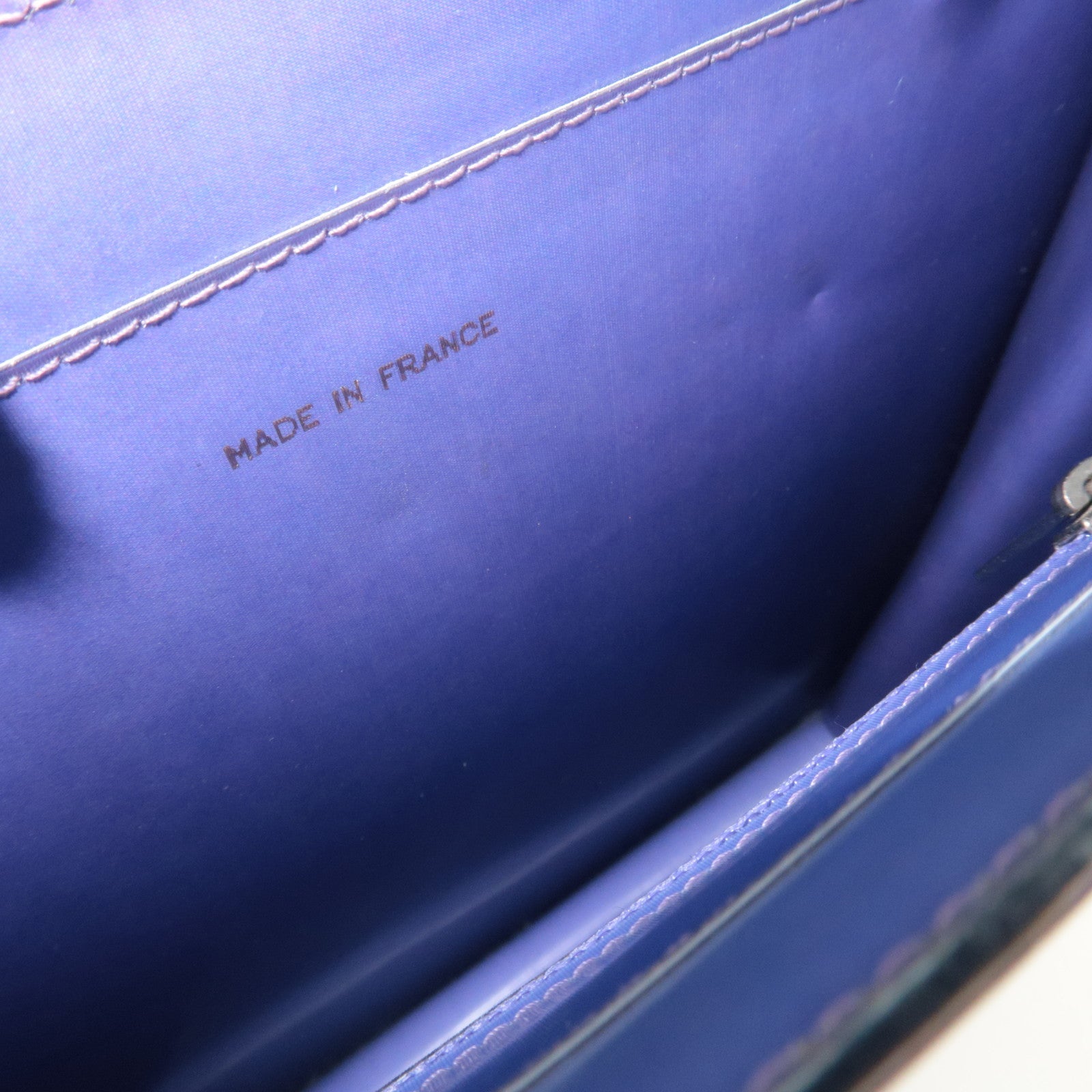 CHANEL Hologram Coco Mark Chain Shoulder Bag Purple Silver HDW 6151598 *G card