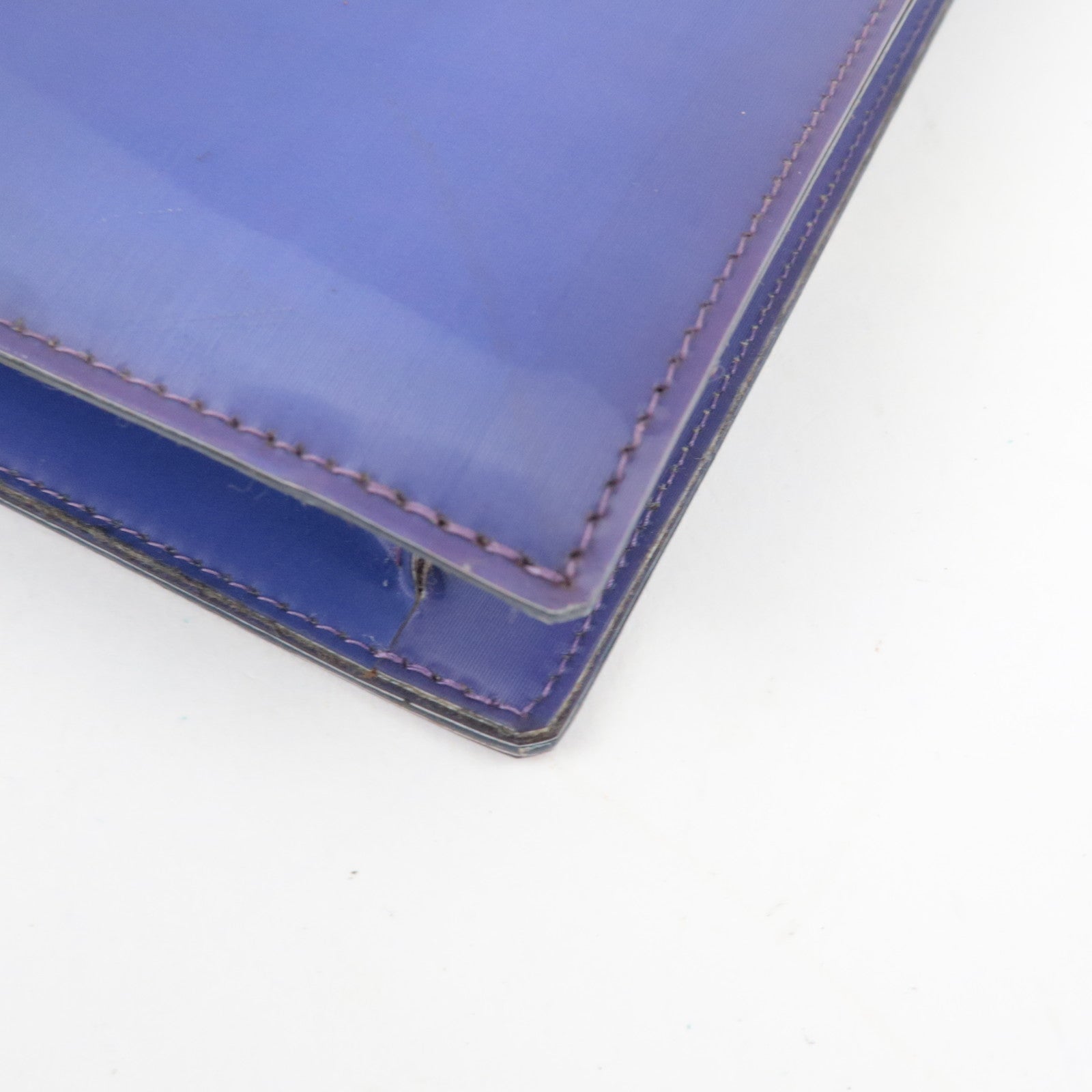 CHANEL Hologram Coco Mark Chain Shoulder Bag Purple Silver HDW 6151598 *G card