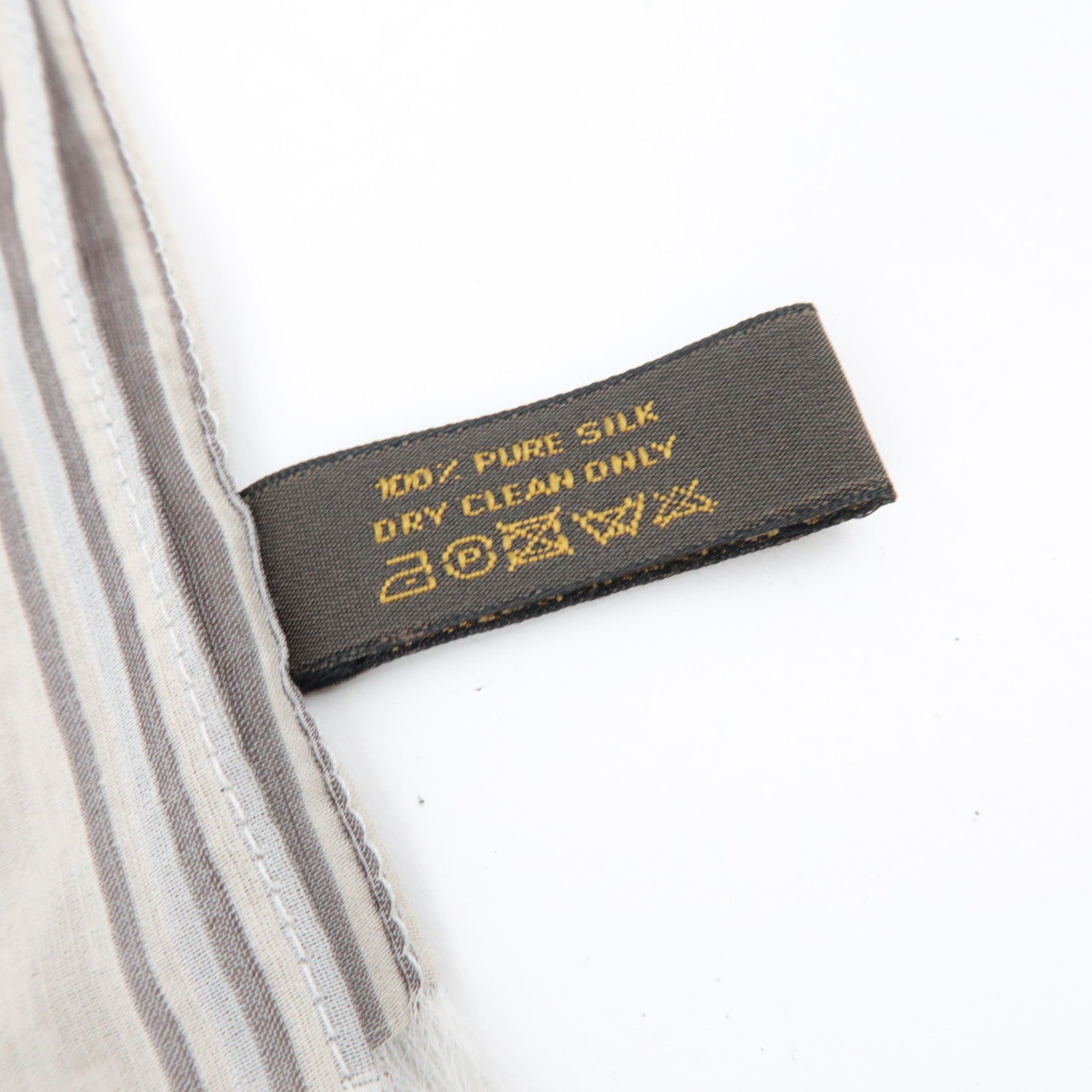 Louis Vuitton Scarf 100% Silk Beige Silver *Box