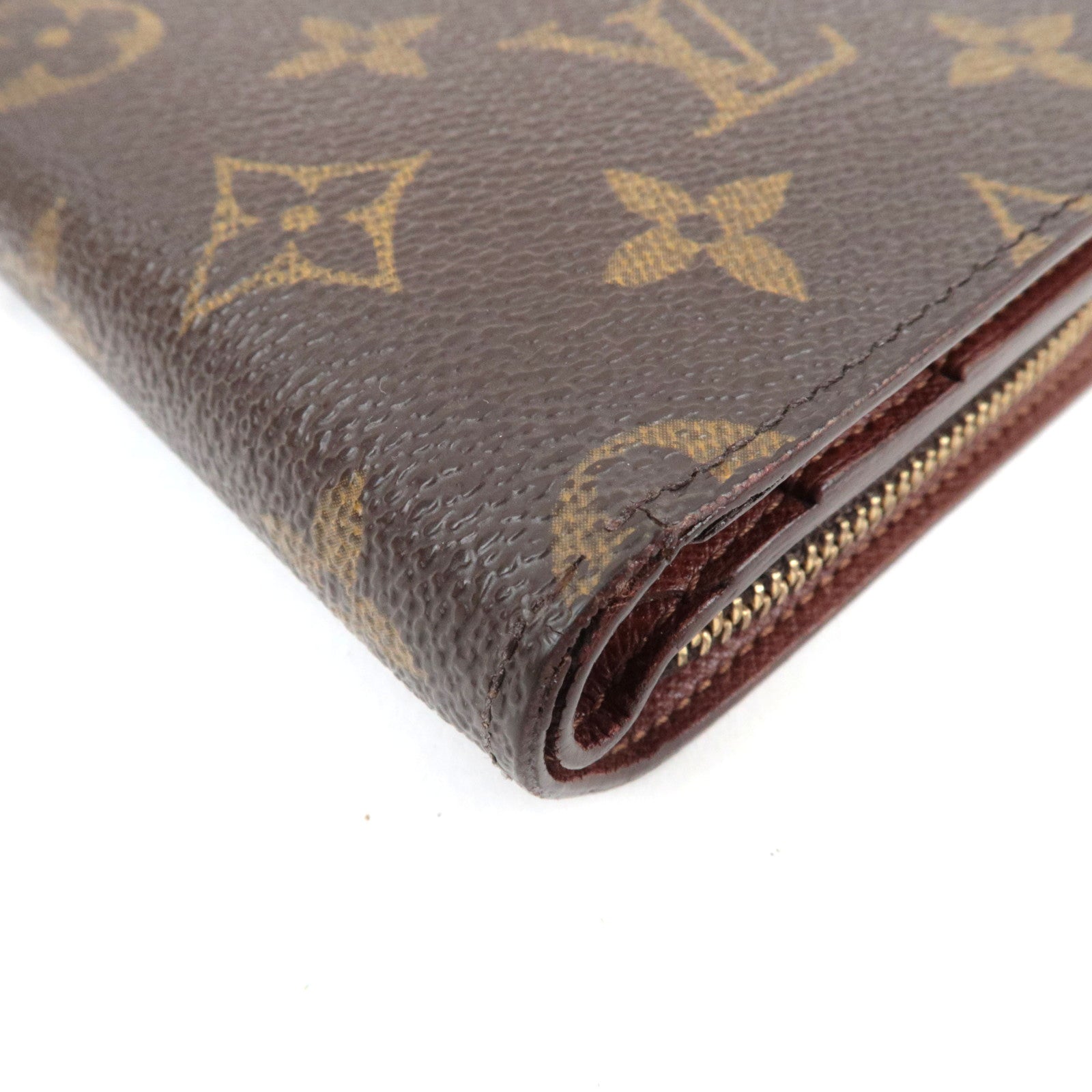 Louis Vuitton Monogram Porte Papier Zip Bifold Wallet M61207 SP0071 *Pass case