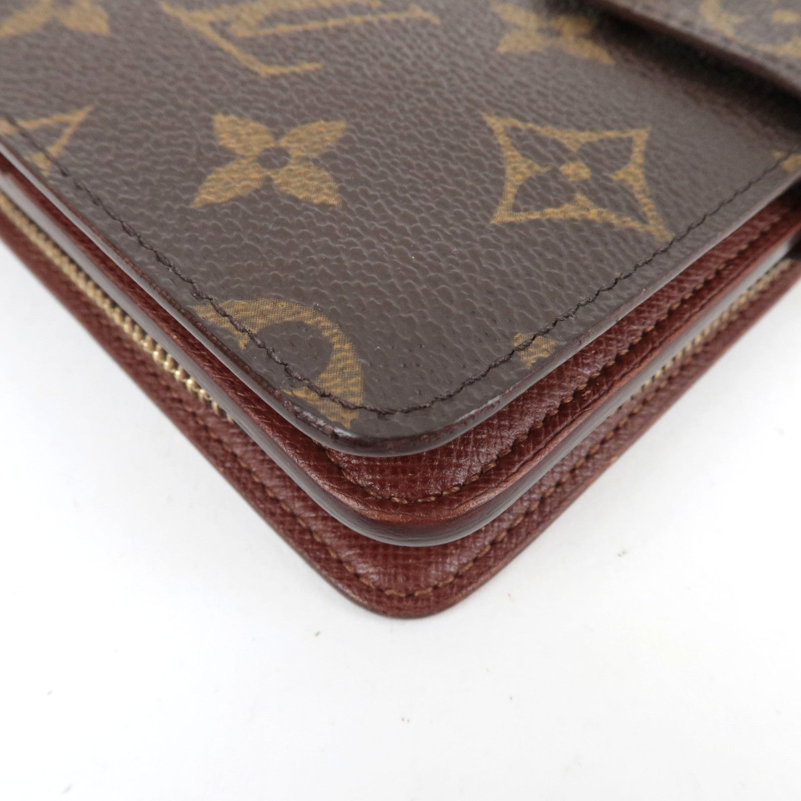 Louis Vuitton Monogram Porte Papier Zip Bifold Wallet M61207 SP0071 *Pass case