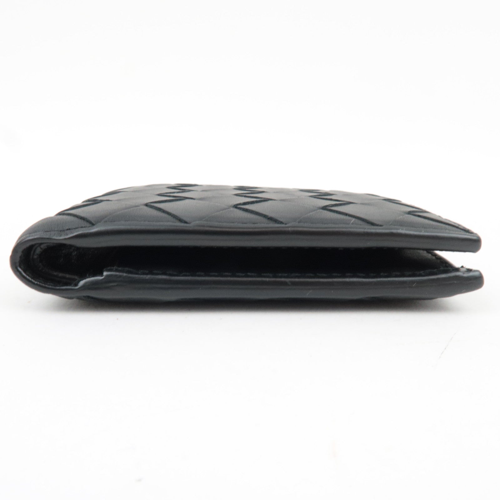 BOTTEGA VENETA Intrecciato Bifold Wallet Leather Black *Dust bag