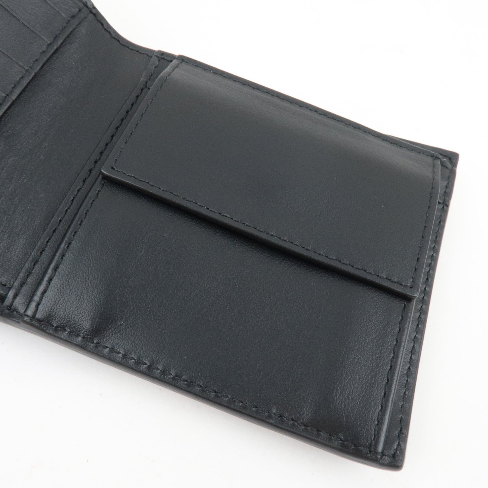 BOTTEGA VENETA Intrecciato Bifold Wallet Leather Black *Dust bag