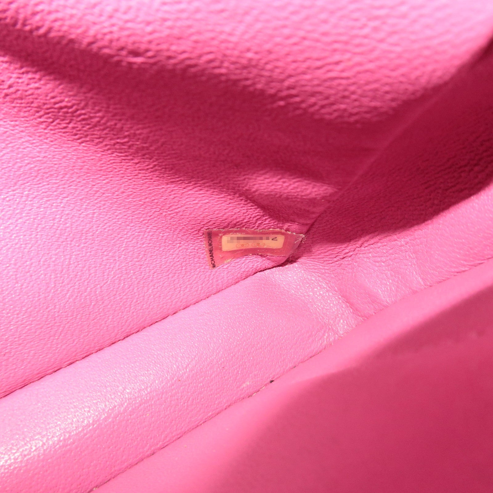 CHANEL Chocolate Bar Chain Shoulder Bag Lambskin Pink Gold HDW 7103887