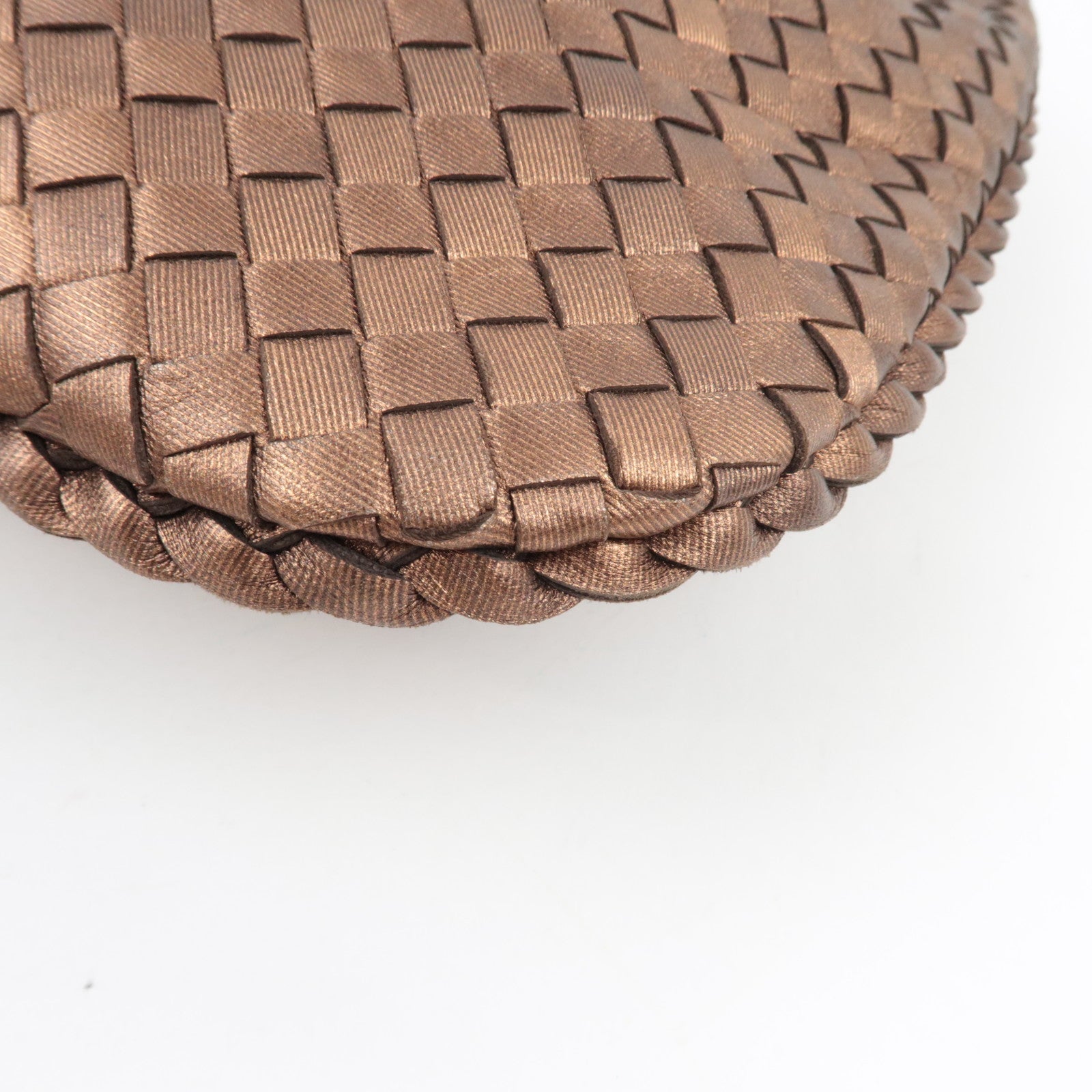 BOTTEGA VENETA Intrecciato Hobo One Shoulder Bag Leather Bronze 115653 *Dust bag