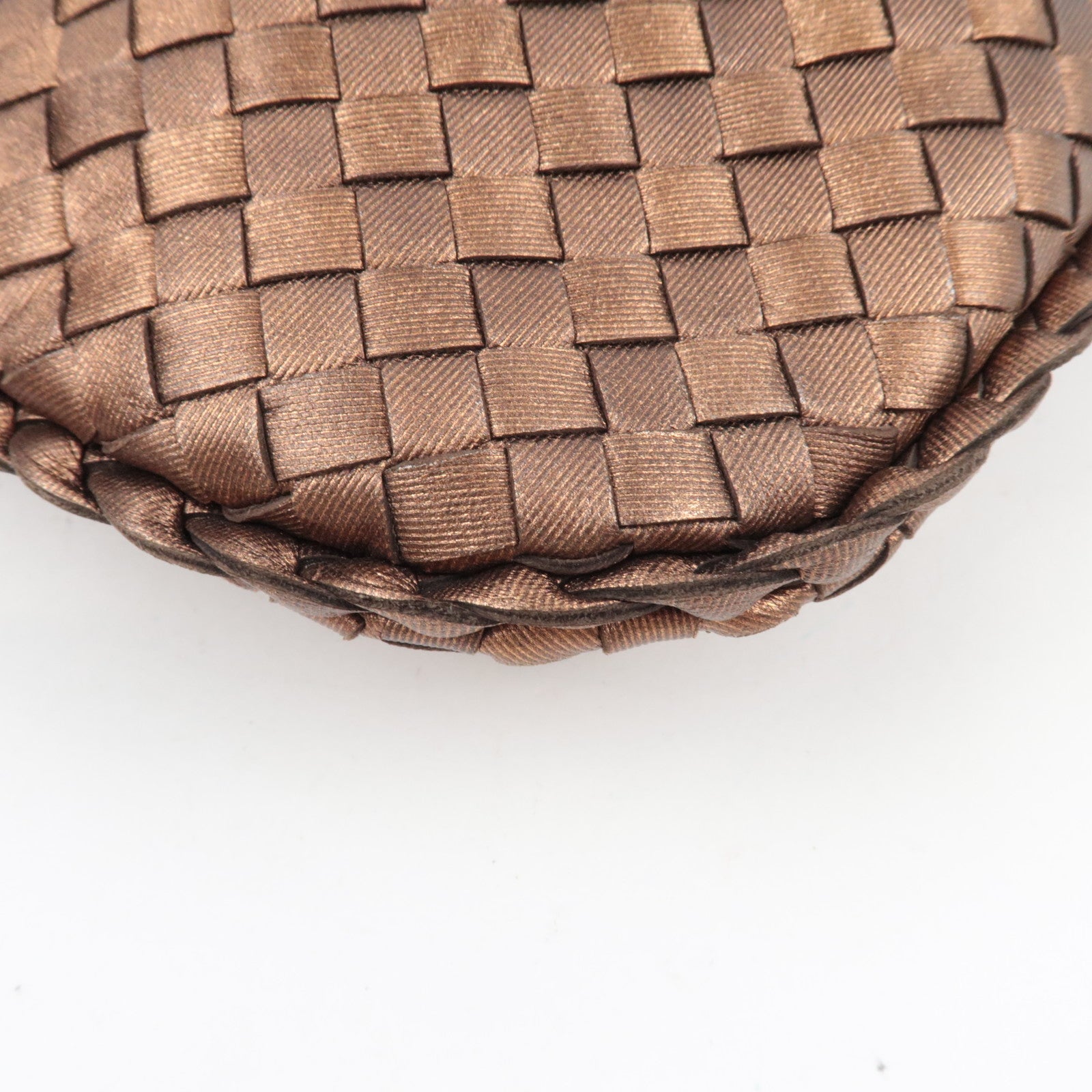 BOTTEGA VENETA Intrecciato Hobo One Shoulder Bag Leather Bronze 115653 *Dust bag