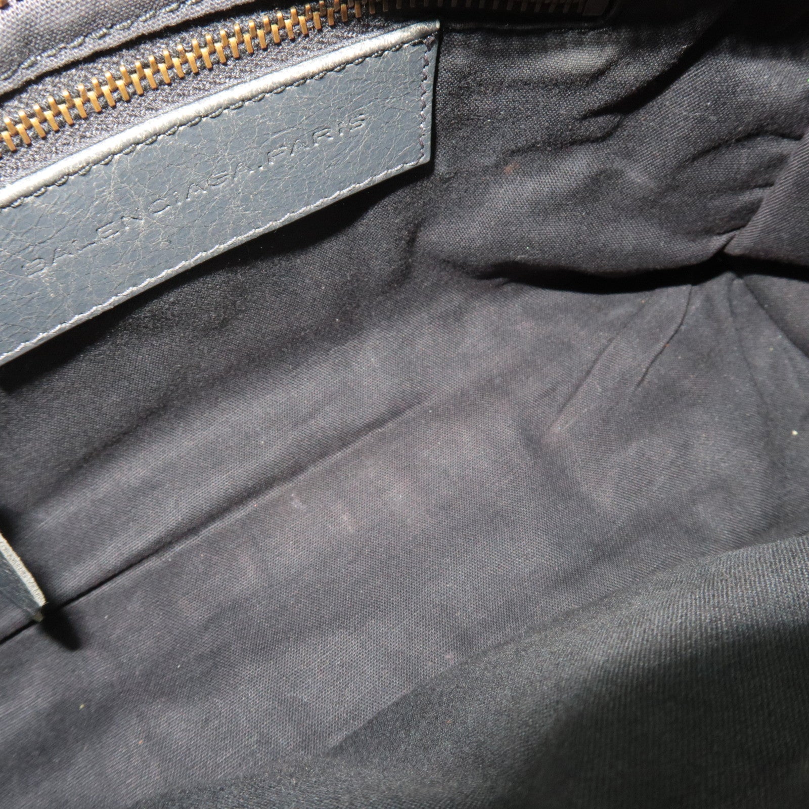 BALENCIAGA Classic Mini City 2Way Handbag Leather Gray 300295 *Strap, Mirror