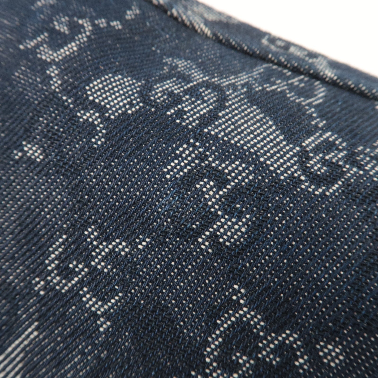 GUCCI GG Denim Small Crossbody Bag Leather Navy 849009