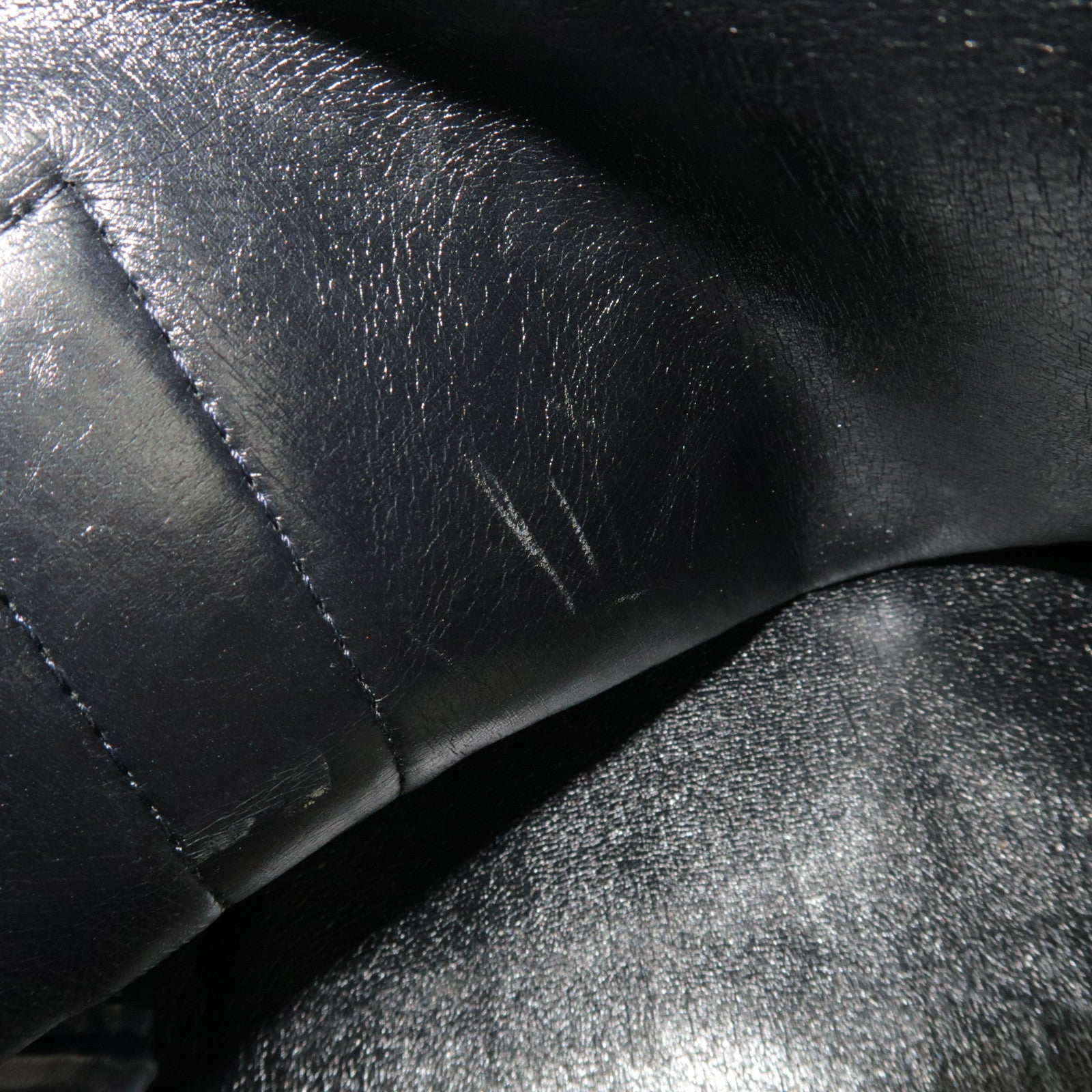 Christian Dior Trotter Boston Bag Canvas Leather Beige Navy