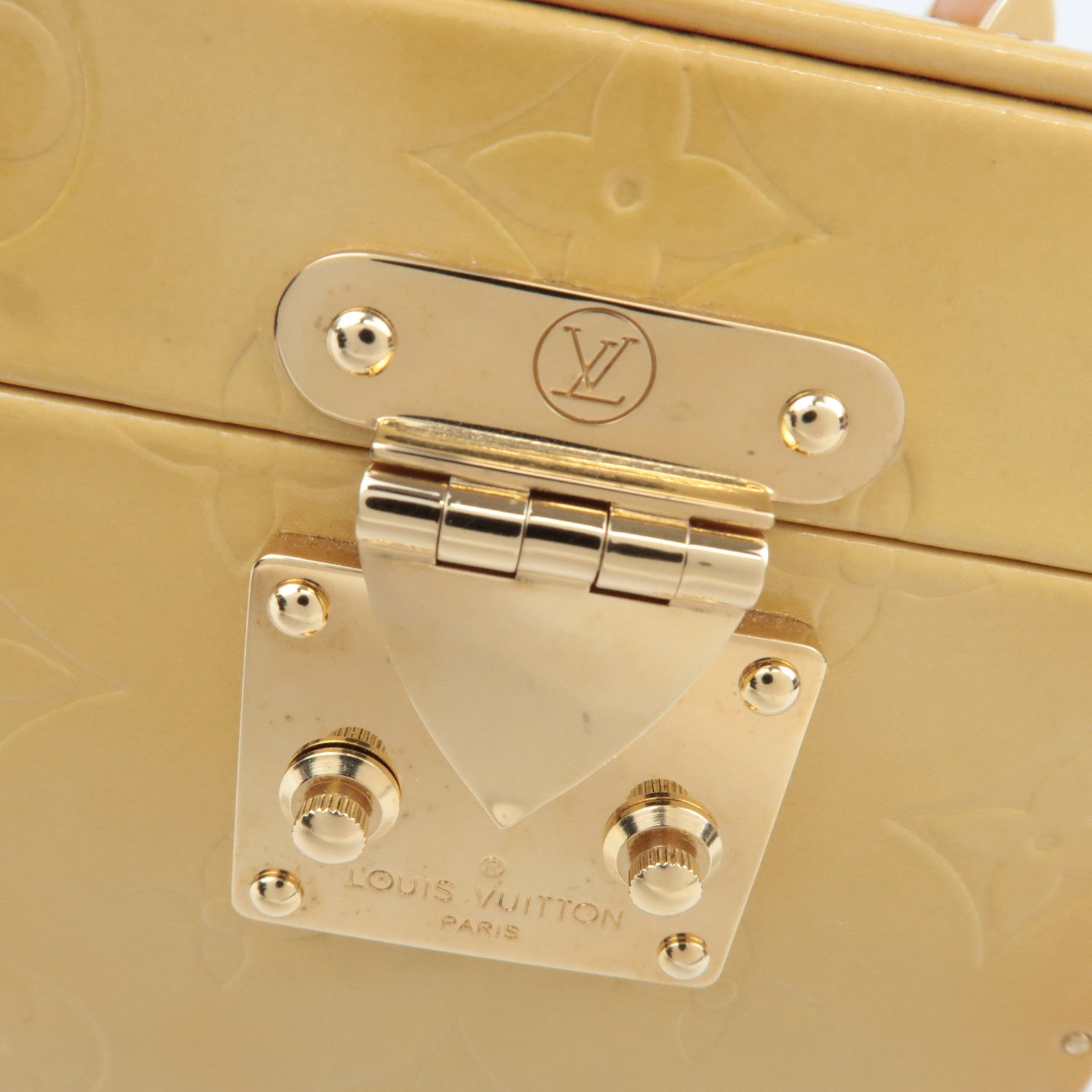 Louis Vuitton Monogram Vernis Bleecker Vanity Bag Beige M91002 AS0919