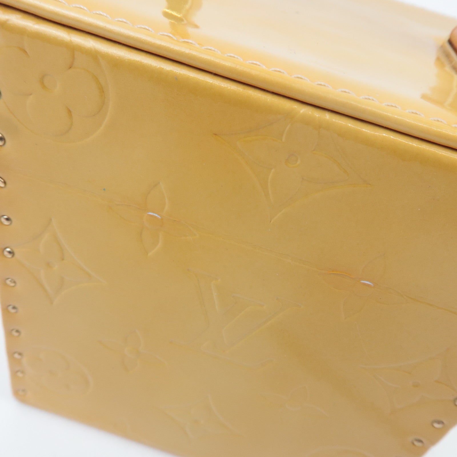 Louis Vuitton Monogram Vernis Bleecker Vanity Bag Beige M91002 AS0919