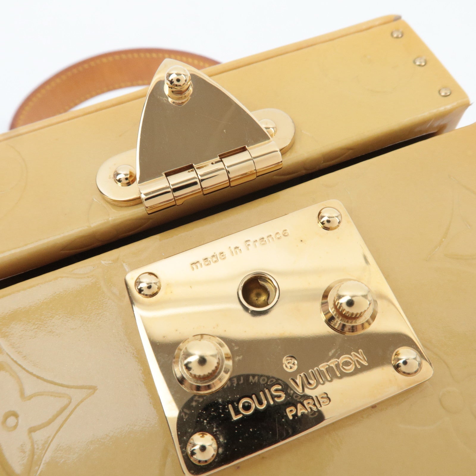 Louis Vuitton Monogram Vernis Bleecker Vanity Bag Beige M91002 AS0919