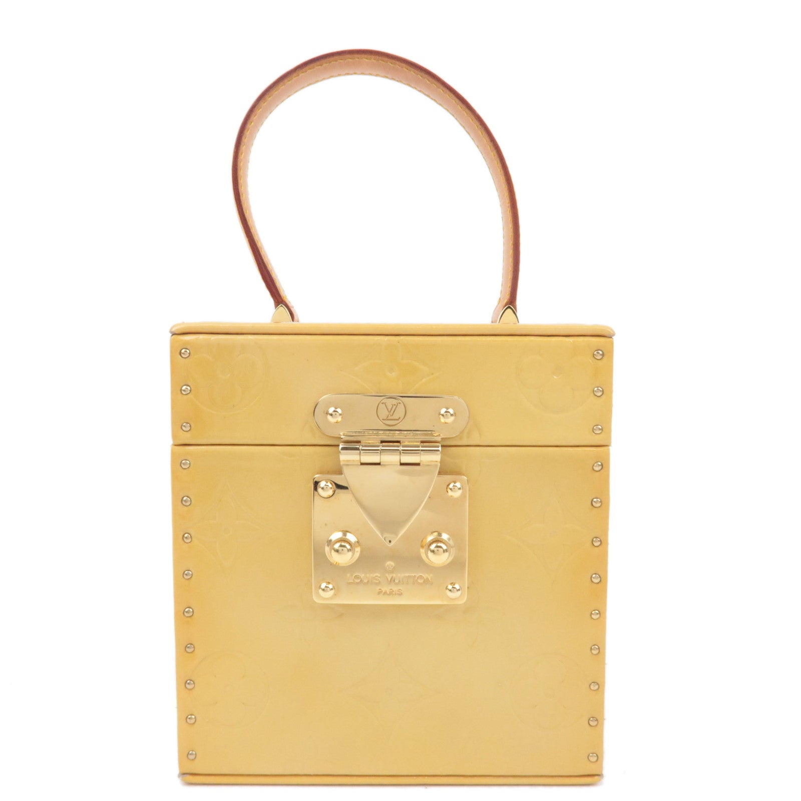 Louis Vuitton Monogram Vernis Bleecker Vanity Bag Beige M91002 AS091981750