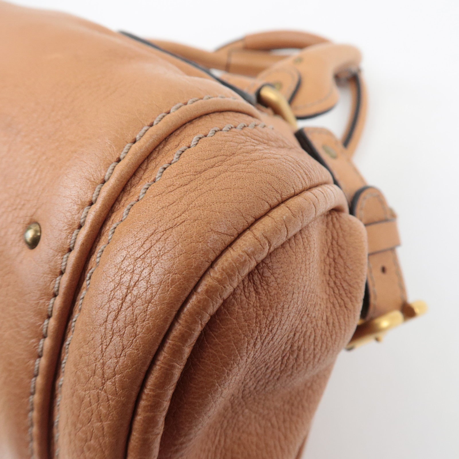 Chloe Paddington Handbag Leather Light Brown *Key Lock