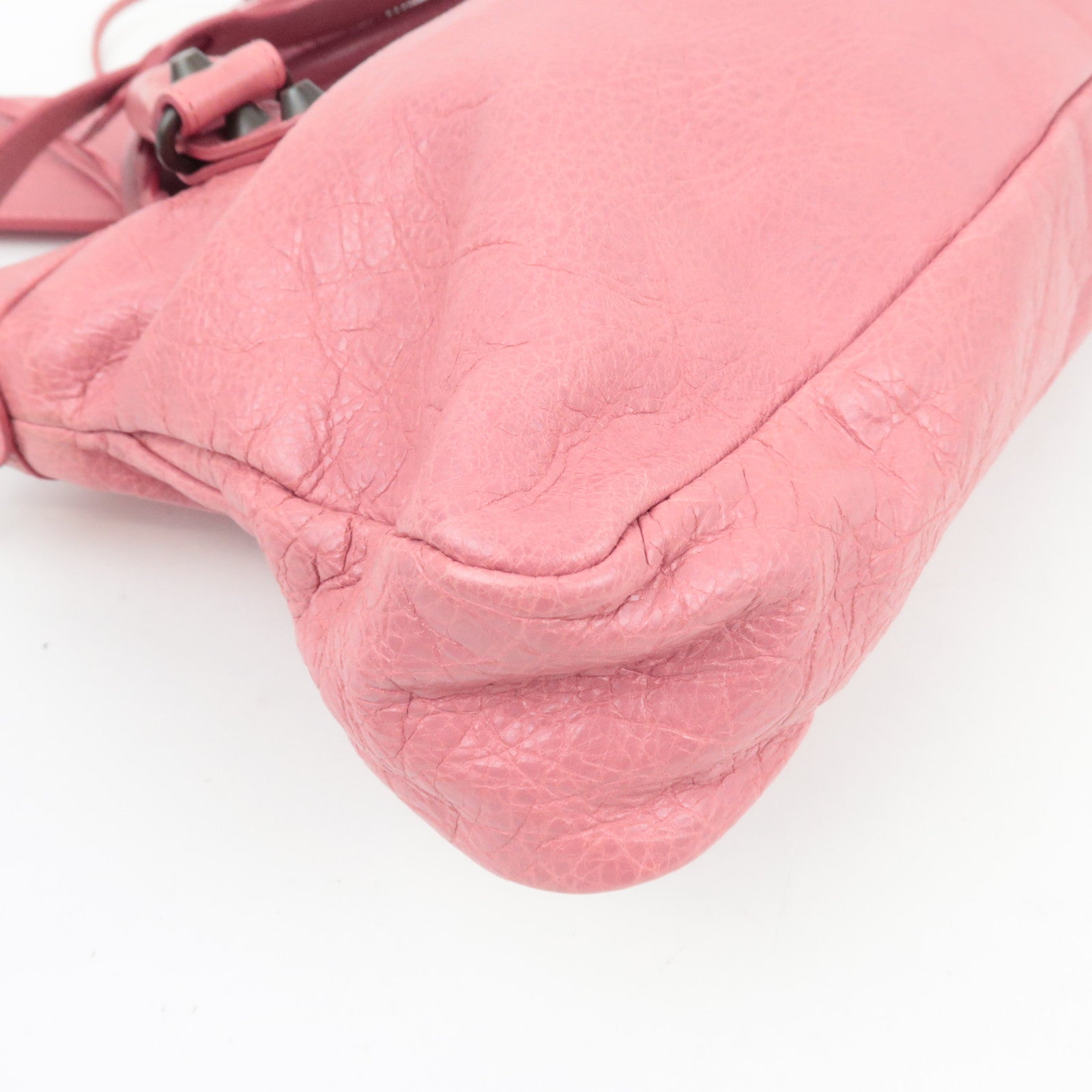 BALENCIAGA The First Handbag Leather Pink 103208 *Mirror