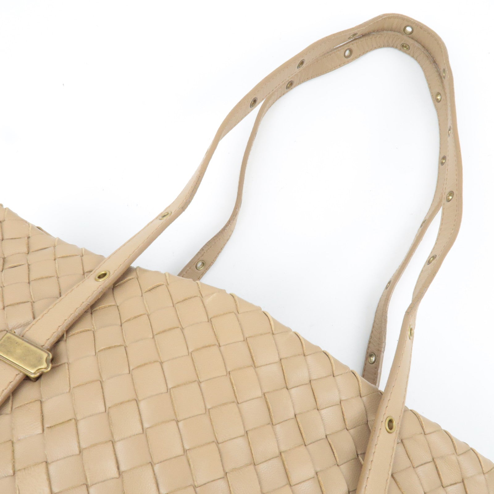 BOTTEGA VENETA Intrecciato Tote Bag Leather Beige 162937