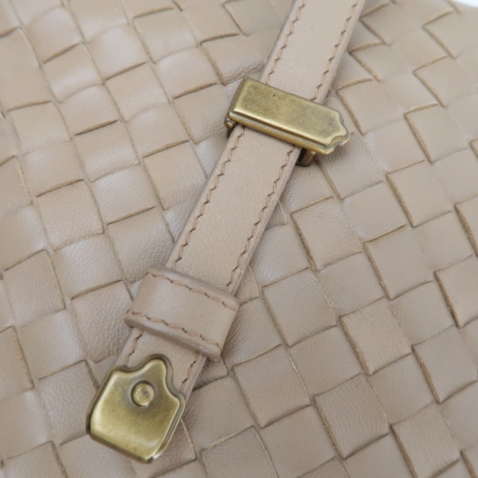 BOTTEGA VENETA Intrecciato Tote Bag Leather Beige 162937