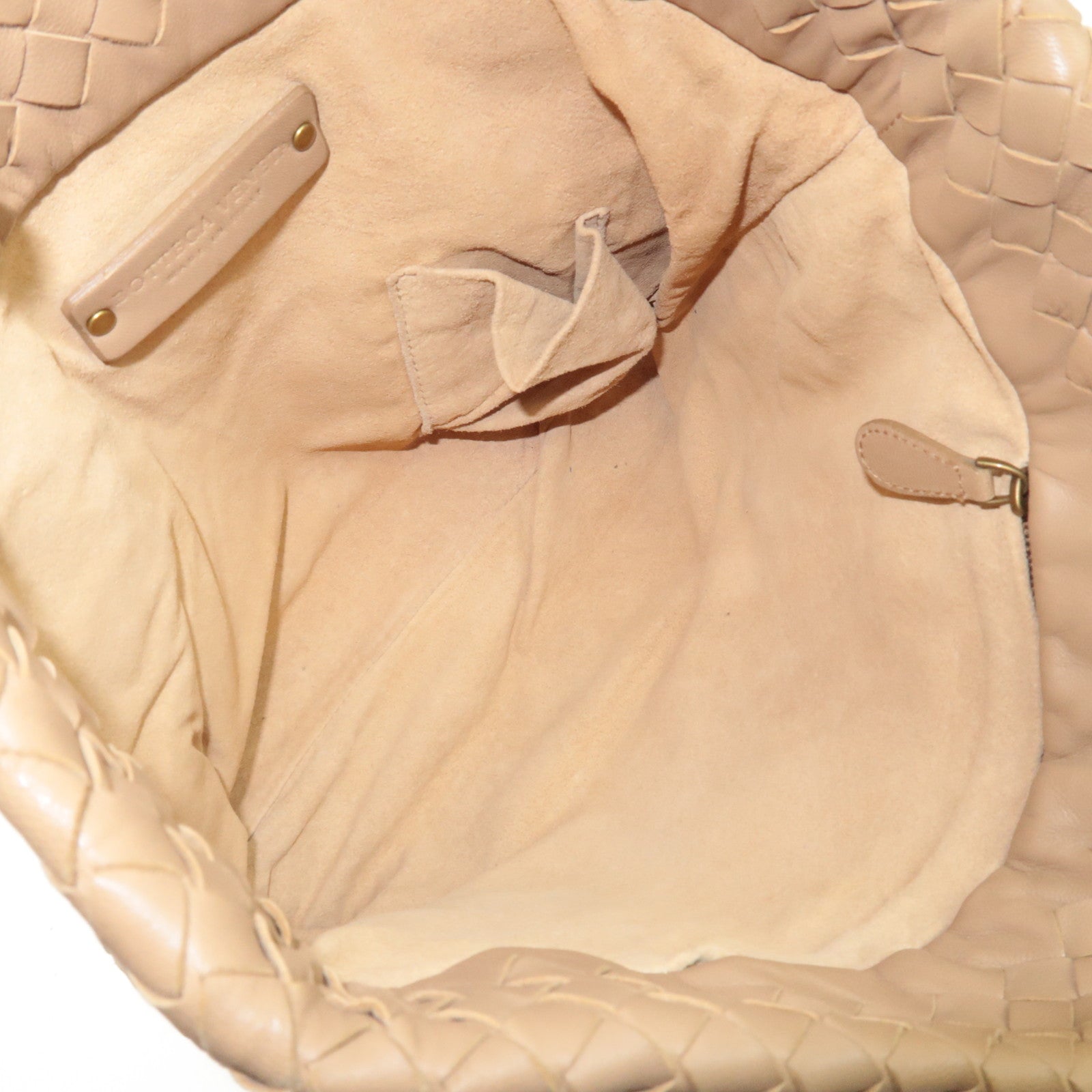 BOTTEGA VENETA Intrecciato Tote Bag Leather Beige 162937