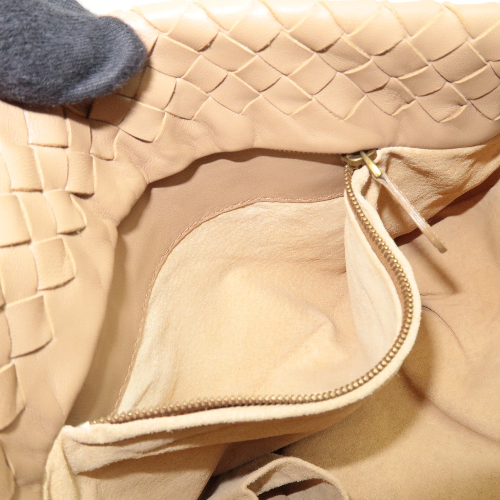 BOTTEGA VENETA Intrecciato Tote Bag Leather Beige 162937