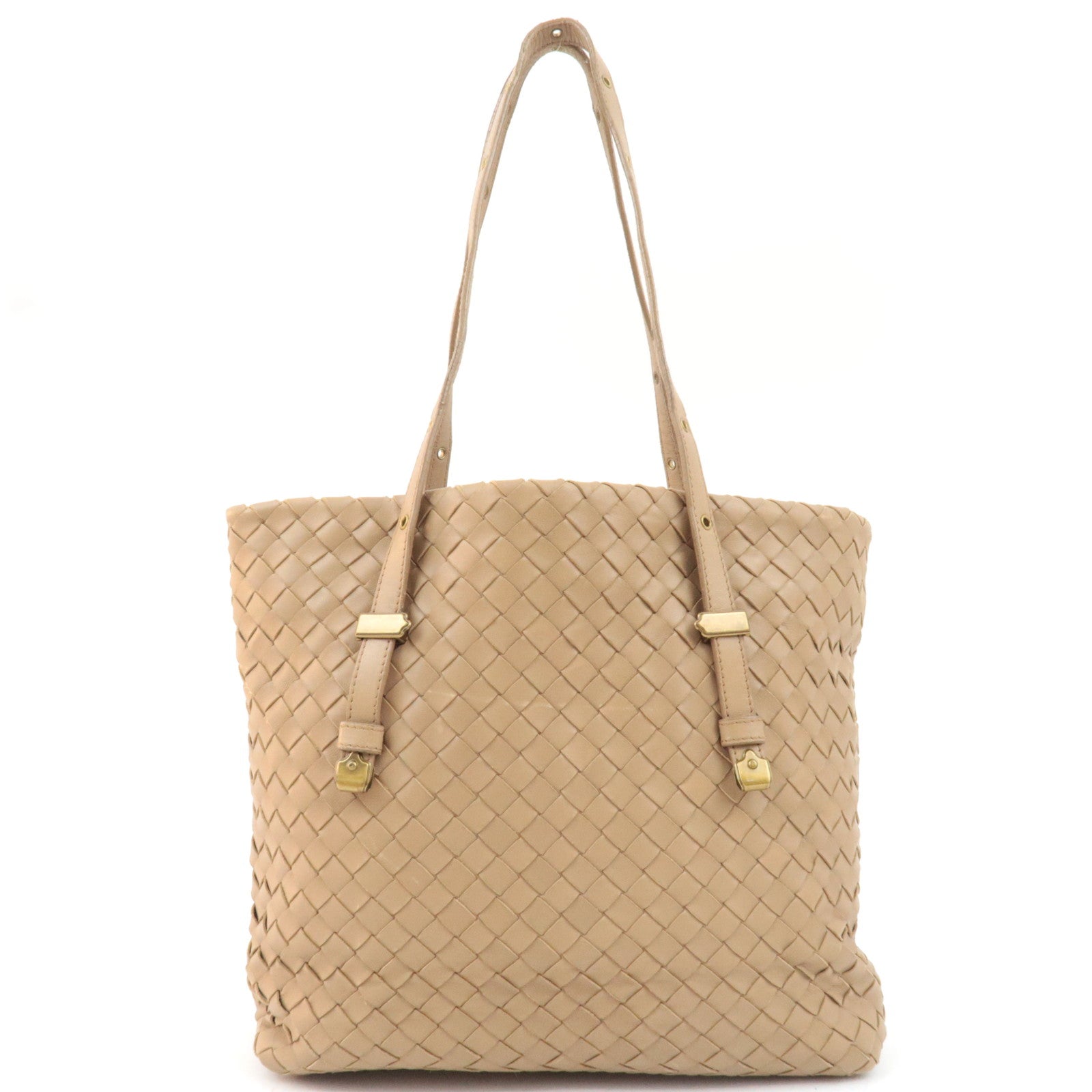 BOTTEGA VENETA Intrecciato Tote Bag Leather Beige 162937