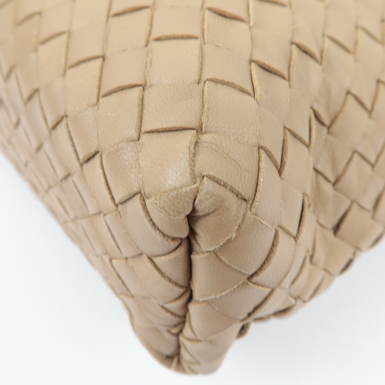 BOTTEGA VENETA Intrecciato Tote Bag Leather Beige 162937