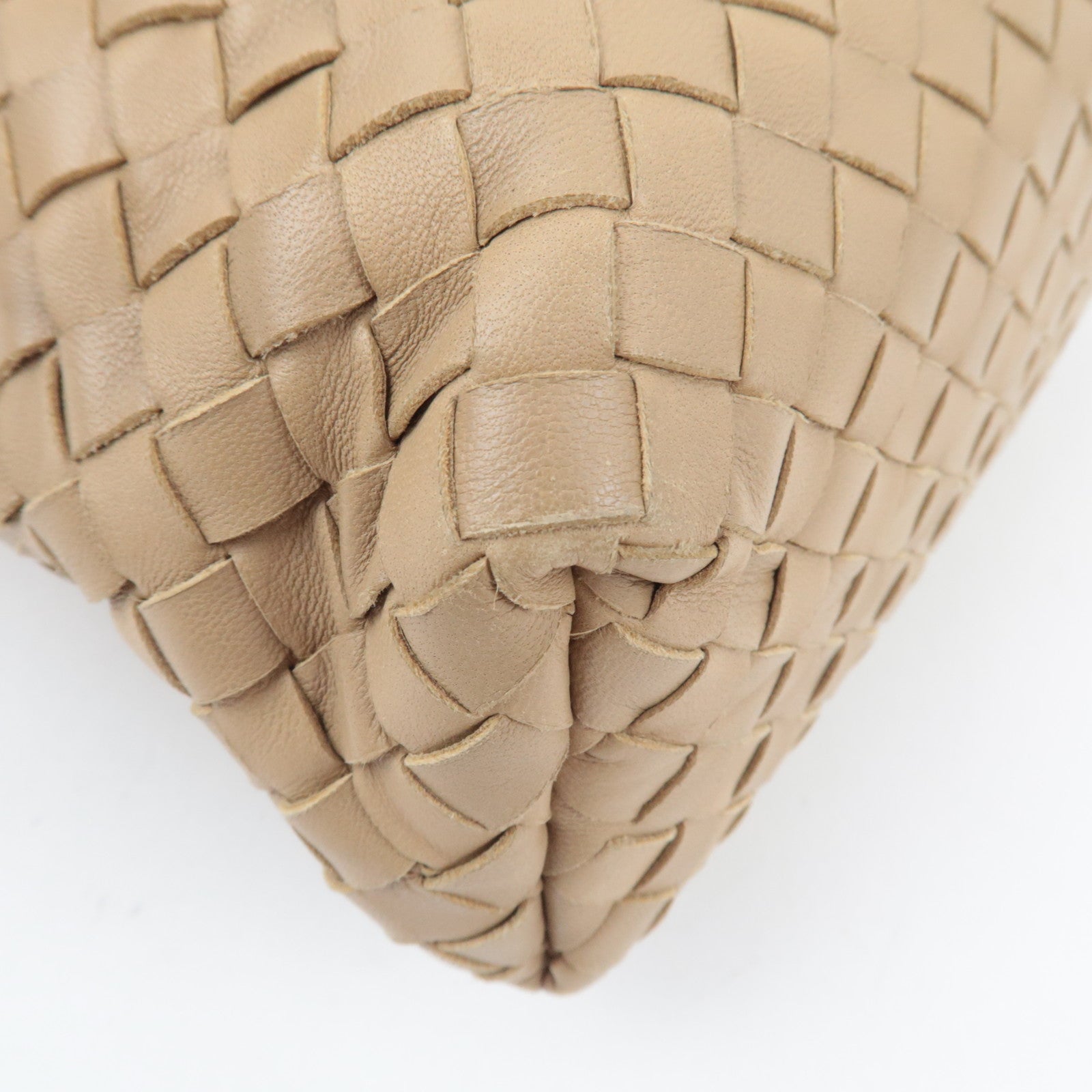 BOTTEGA VENETA Intrecciato Tote Bag Leather Beige 162937