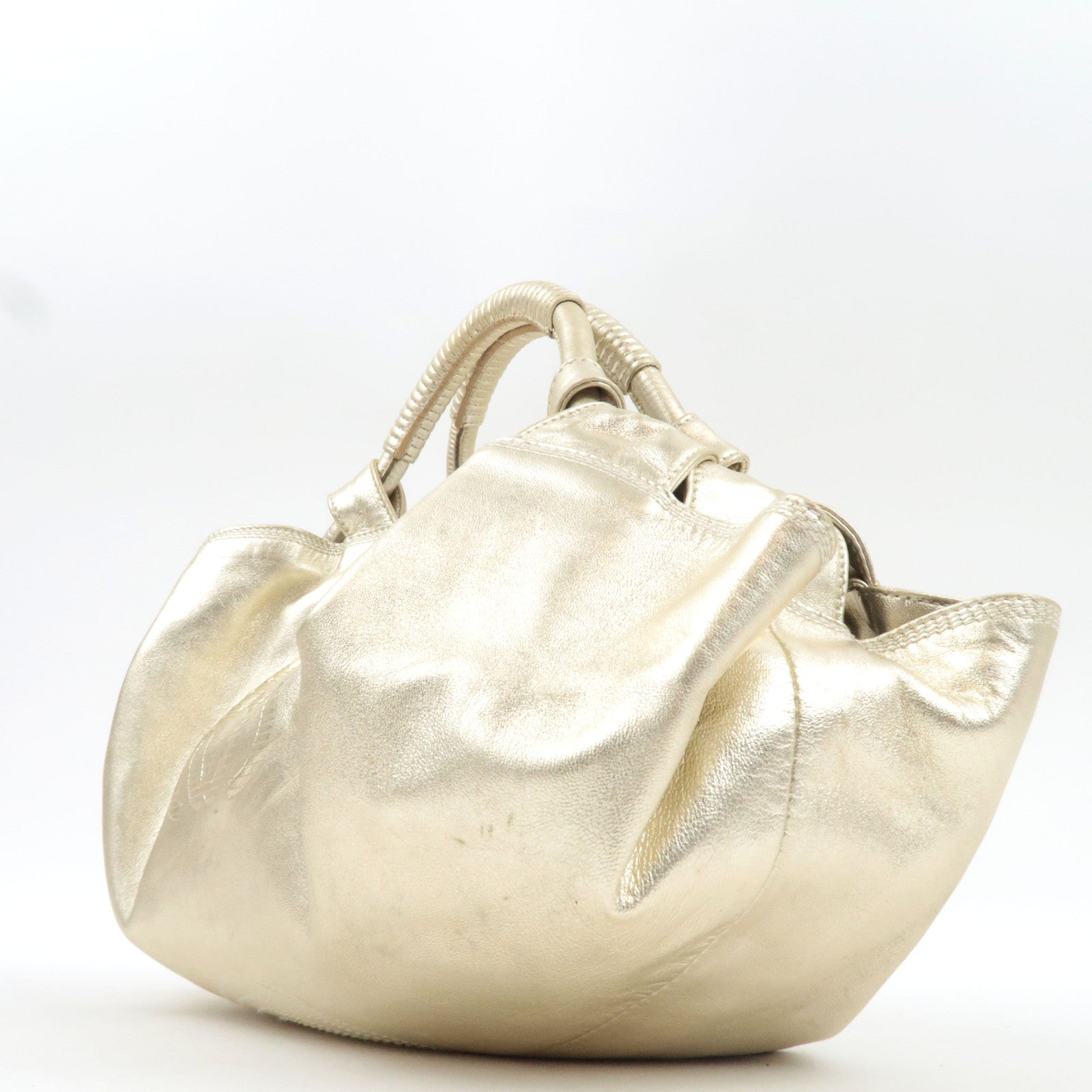 LOEWE Anagram Nappa Aire Handbag Leather Gold