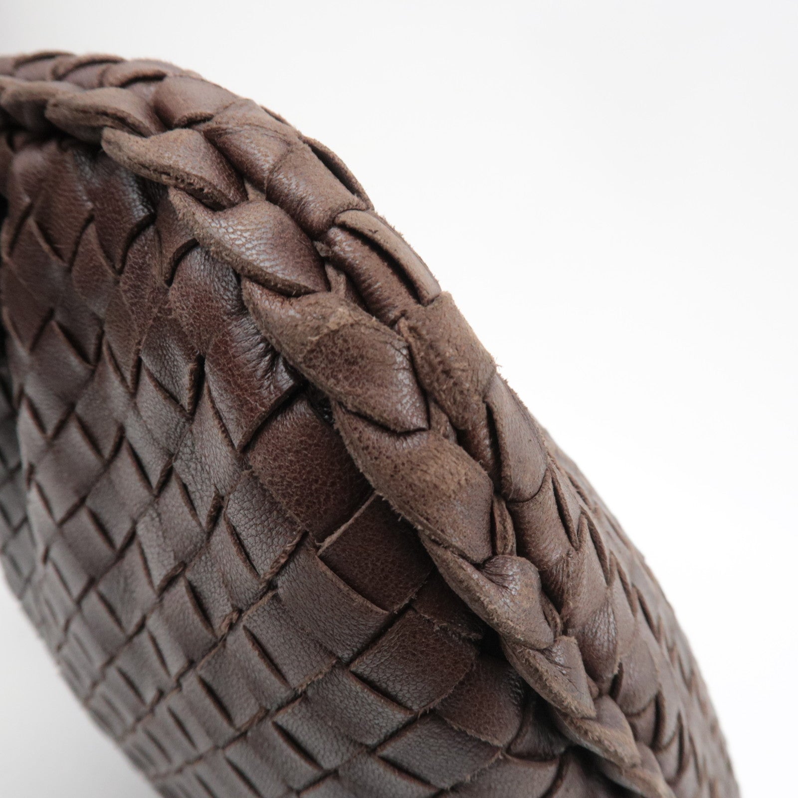 BOTTEGA VENETA Intrecciato Hobo One-Shoulder Bag Leather Brown 115653 *Mirror